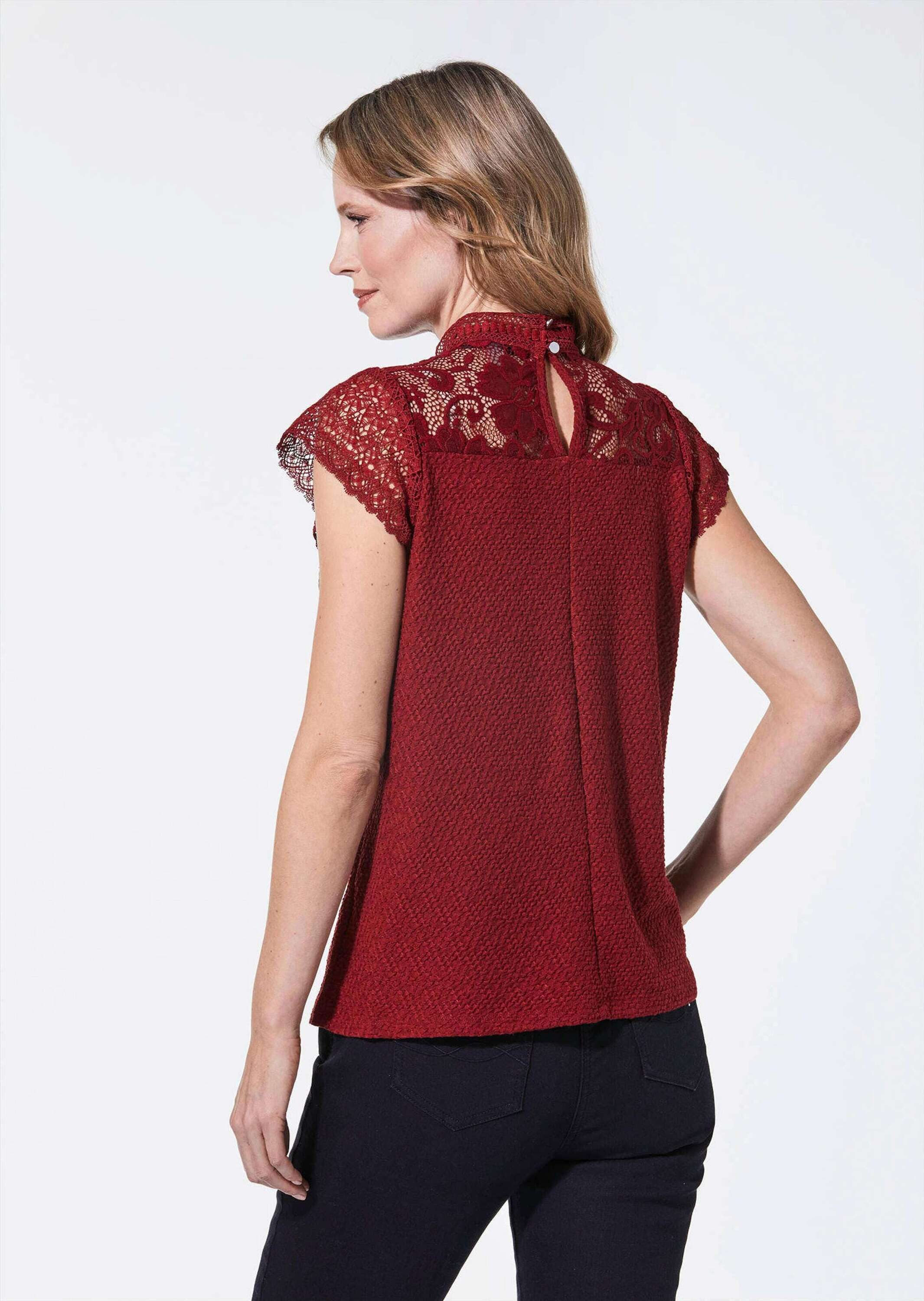 cable & gauge T-Shirt Elegantes Spitzenshirt günstig online kaufen