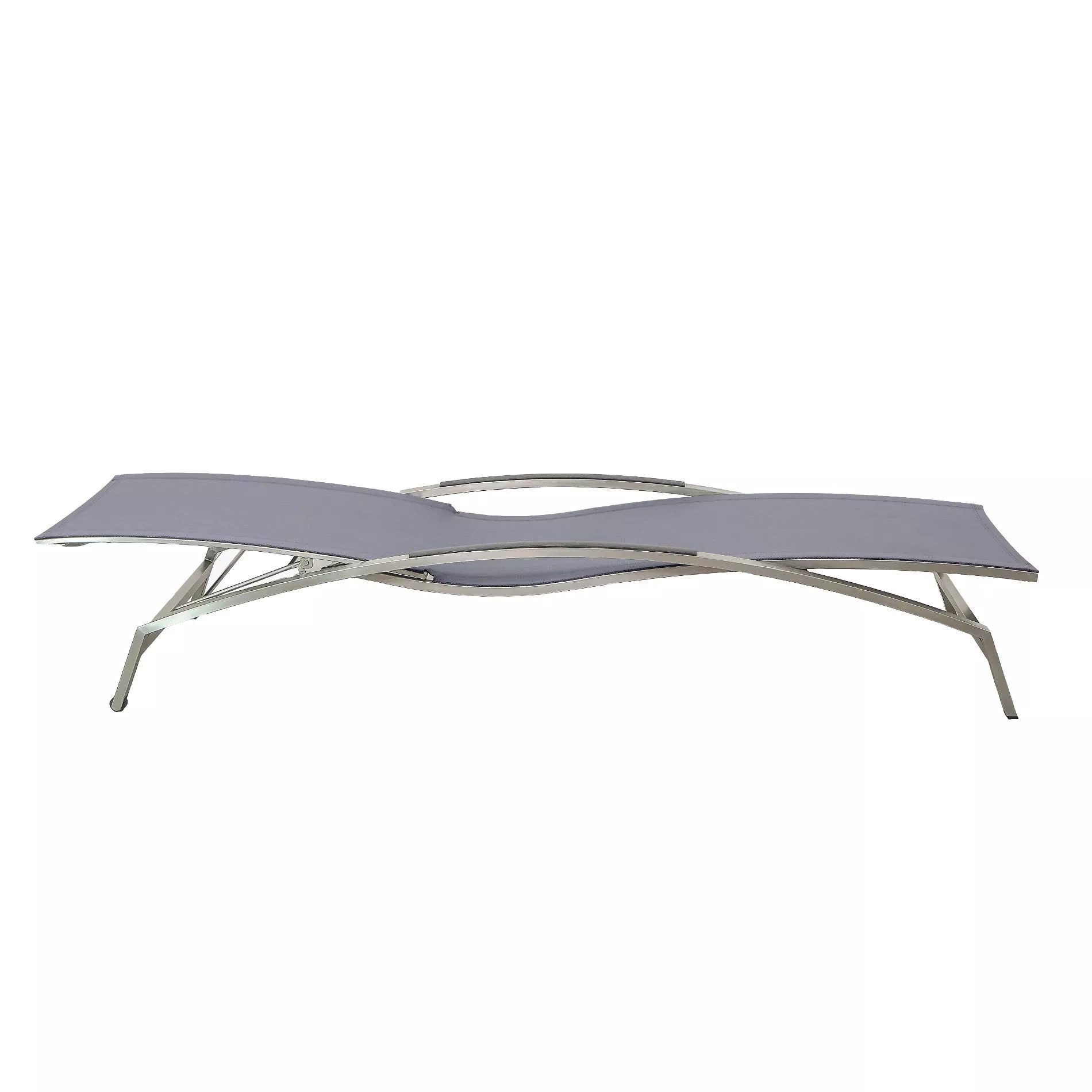 CASA DOMA Gartenliege Mineo, Sonnenliege 4-fach verstellbar, 2 Rollen, Edelstahl, Sunproof® Outdoor-Gewebe