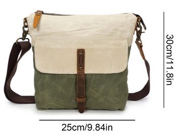 OKWISH Umhängetasche Canvas Schultertasche Freizeittasche Tasche Handtasche Damen Herren (mit abnehmbarem verstellbarem Schultergurt, Tragetasche, Unitasche, Arbeitstasche, Bürotasche, Canvas), Damen Herren Frau Jungen Freizeit Arbeit Business Schule Büro Reisen