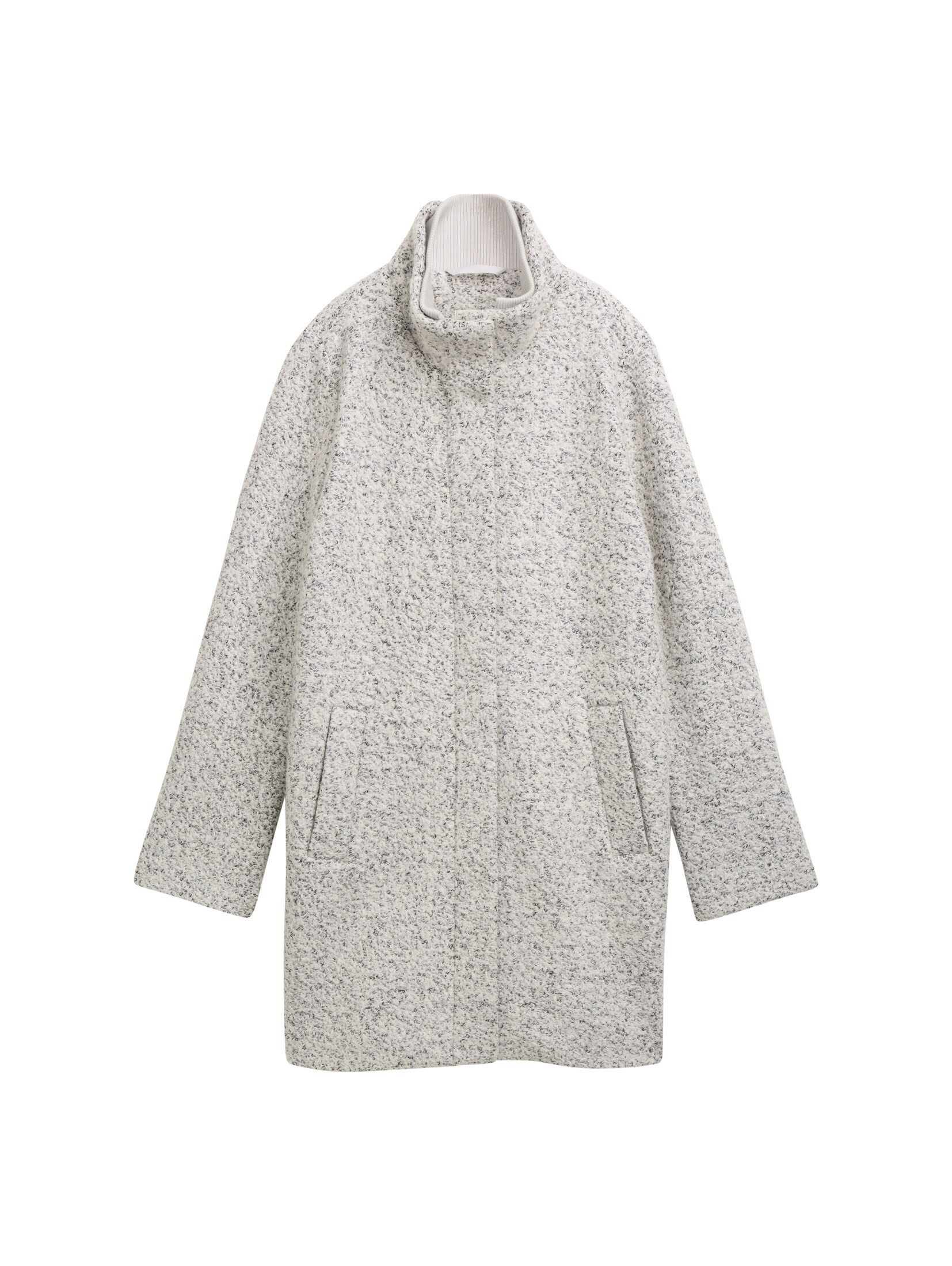 TOM TAILOR Denim Kurzmantel Jacken Bouclé Wollmantel mit Stehkragen