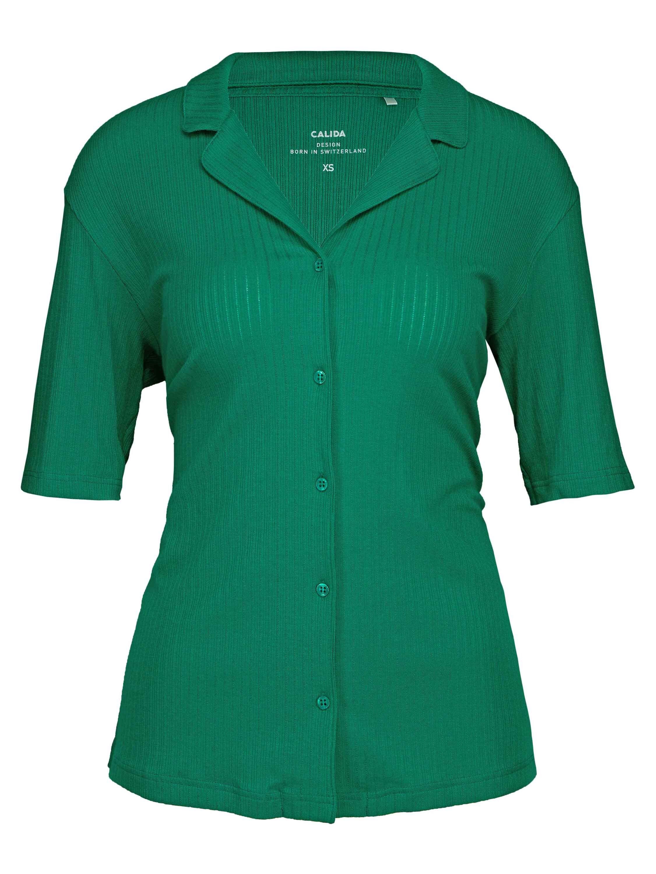 CALIDA Kurzarmshirt Kurzarm-Shirt, durchgeknöpft (1-tlg)