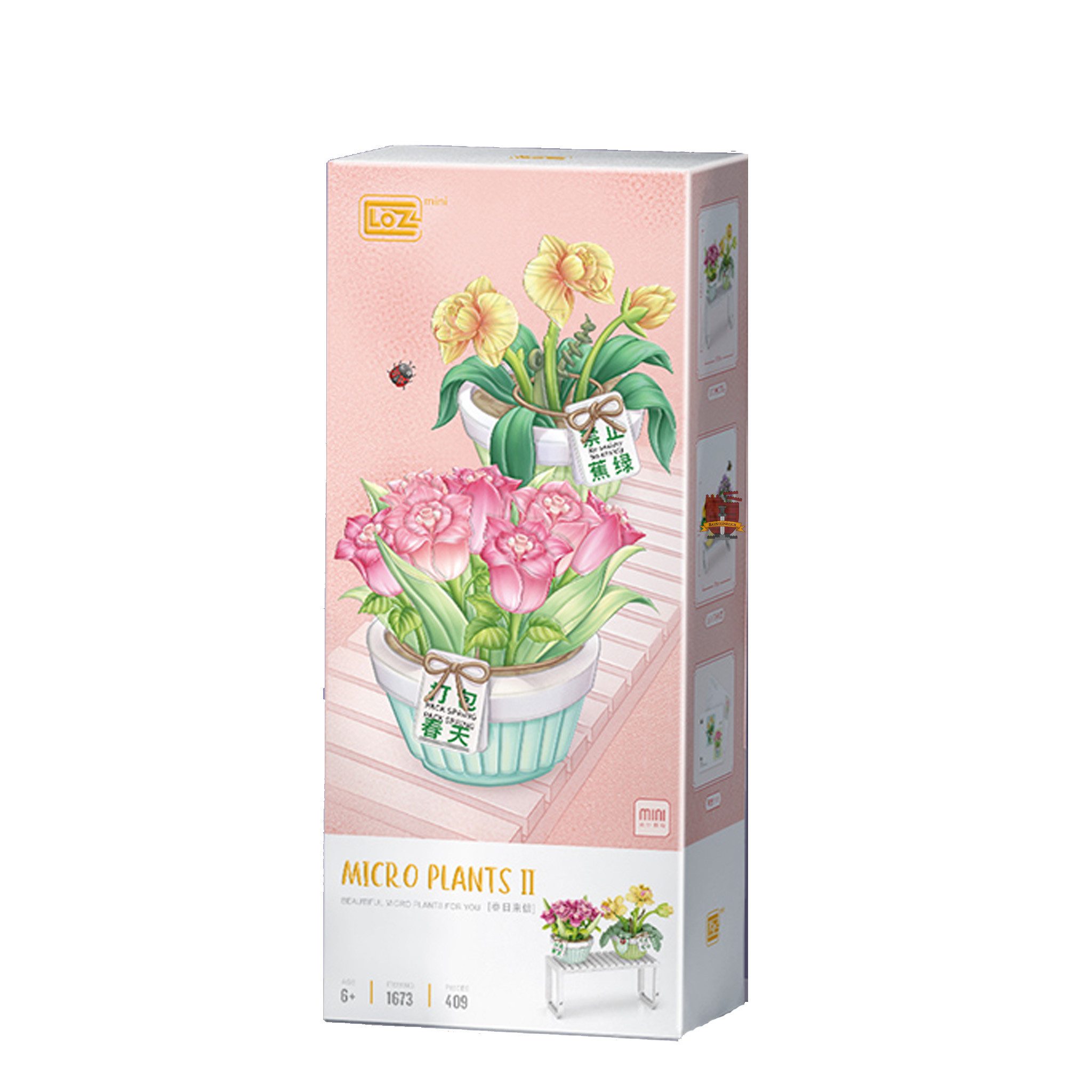 Loz 1673 - Blumenbank 1 (LOZ) Klemmbausteine Spielbausteine