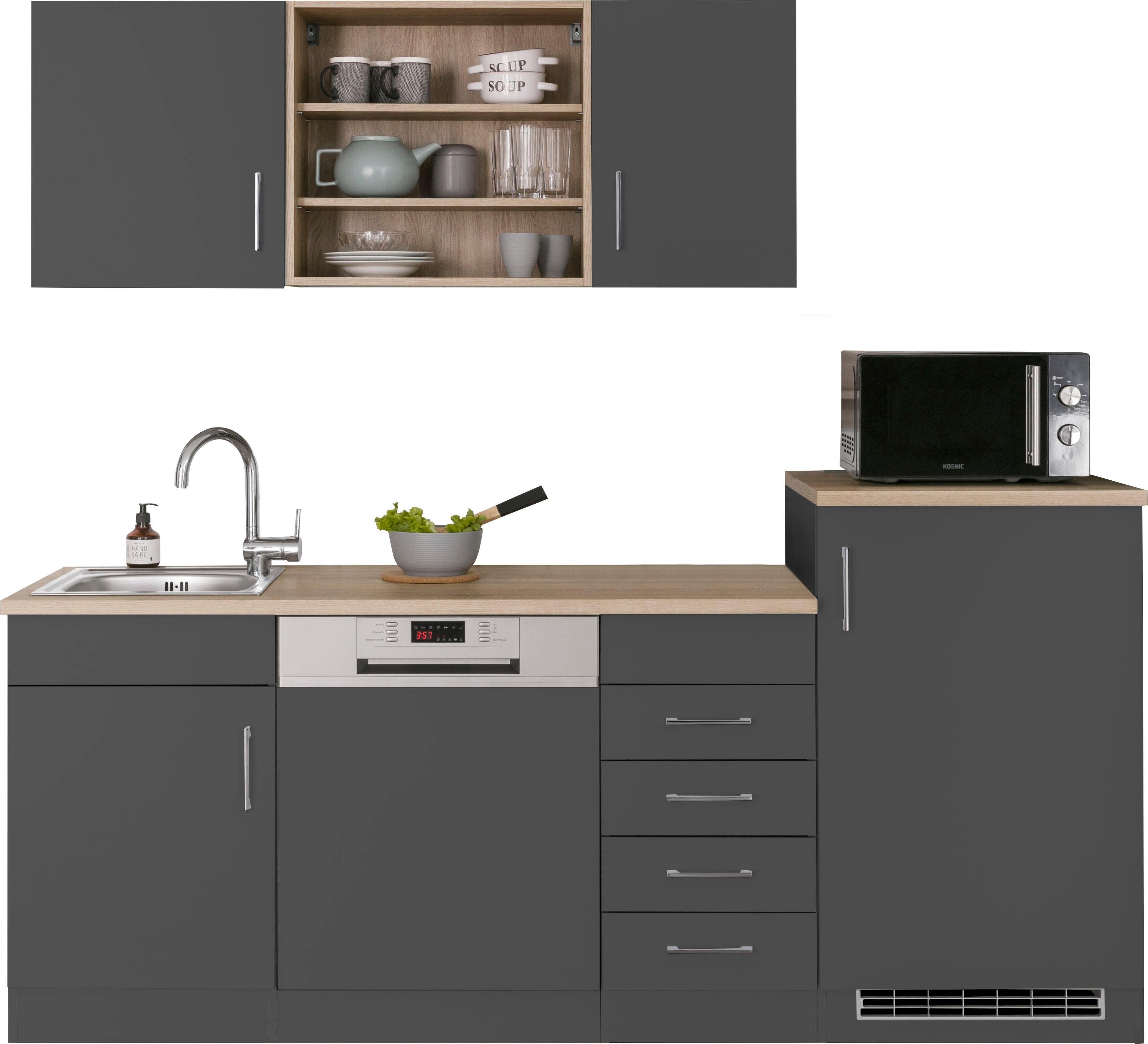 KOCHSTATION Küche KS-Mali, Breite 210 cm, mit E-Geräten günstig online kaufen