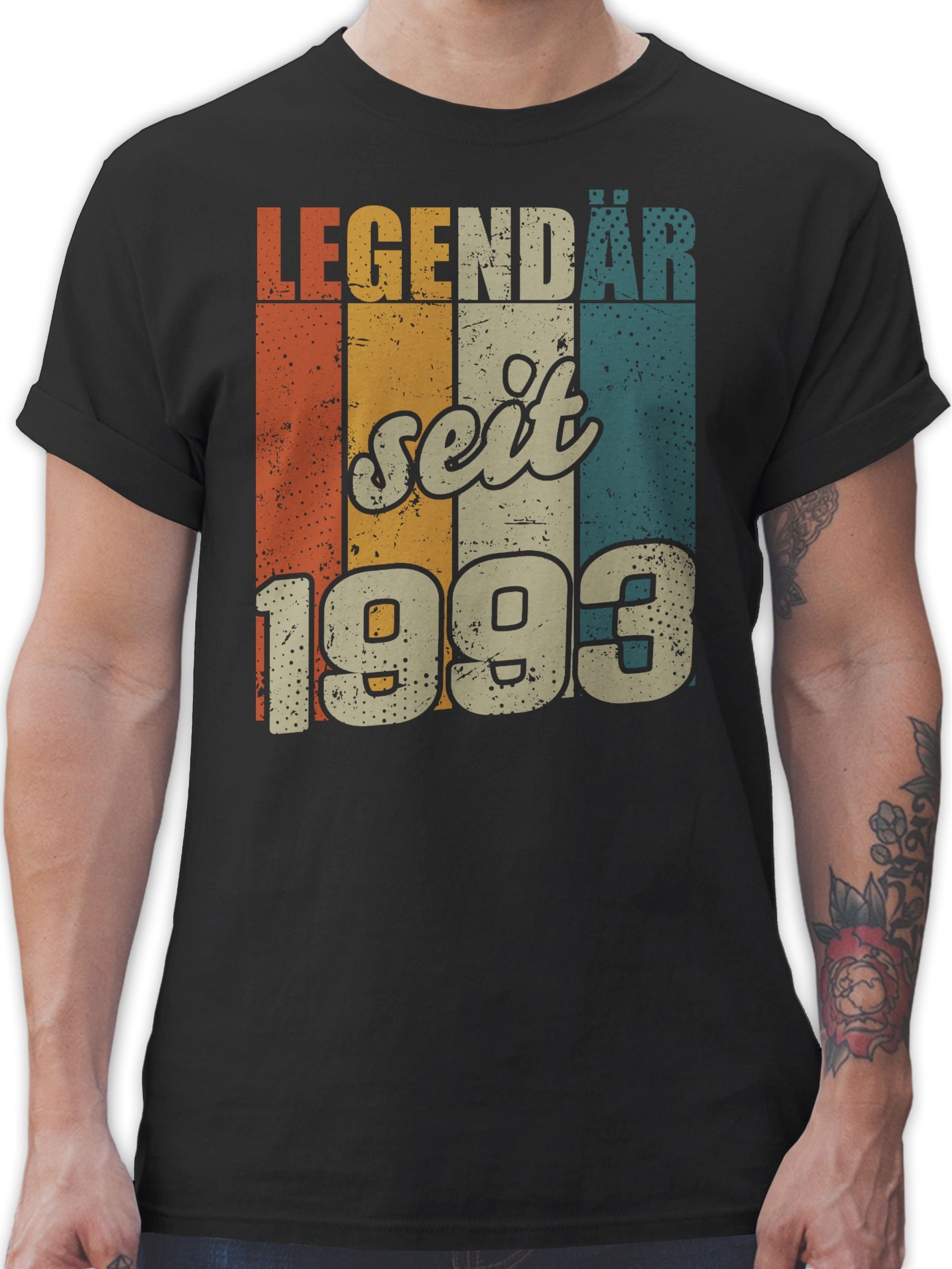 Shirtracer T-Shirt Legendär seit 1993 30. Geburtstag 03 Schwarz | T-Shirts