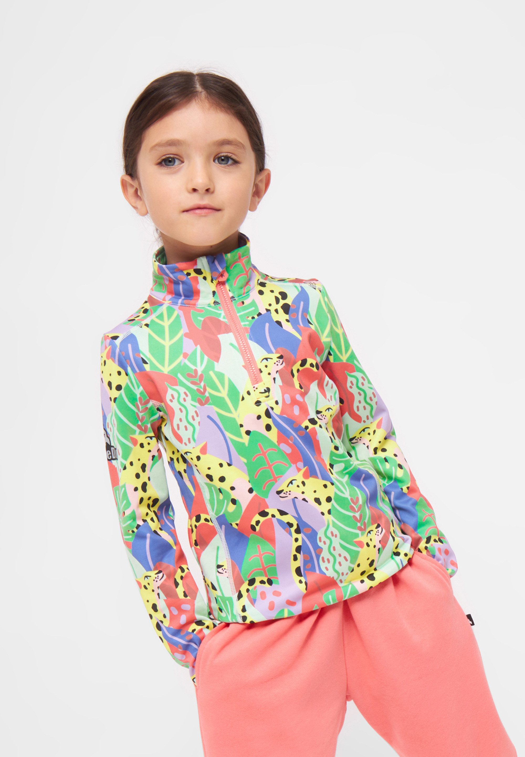 WeeDo Longsweatshirt COSMO CANDY JUNGLE Feuchtigkeitsregulierendes Funktionsshirt für Kinder