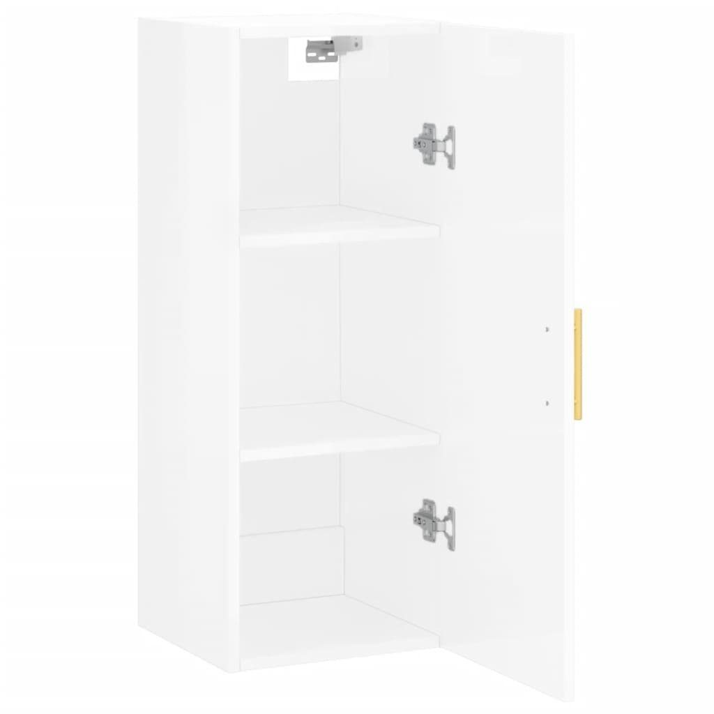 St) Sideboard vidaXL 34,5x34x90 Hochglanz-Weiß (1 cm Wandschrank