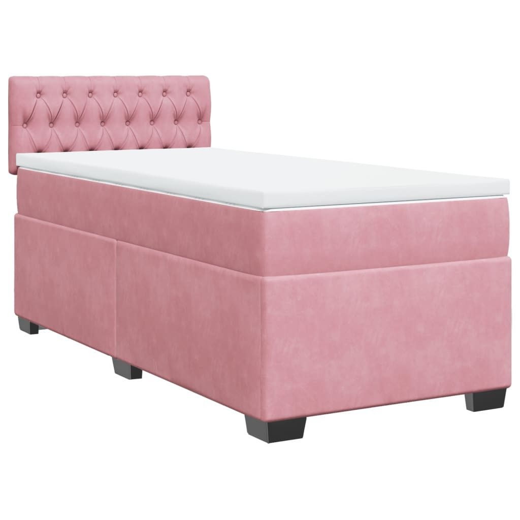 vidaXL Bett Boxspringbett mit Matratze Rosa günstig online kaufen