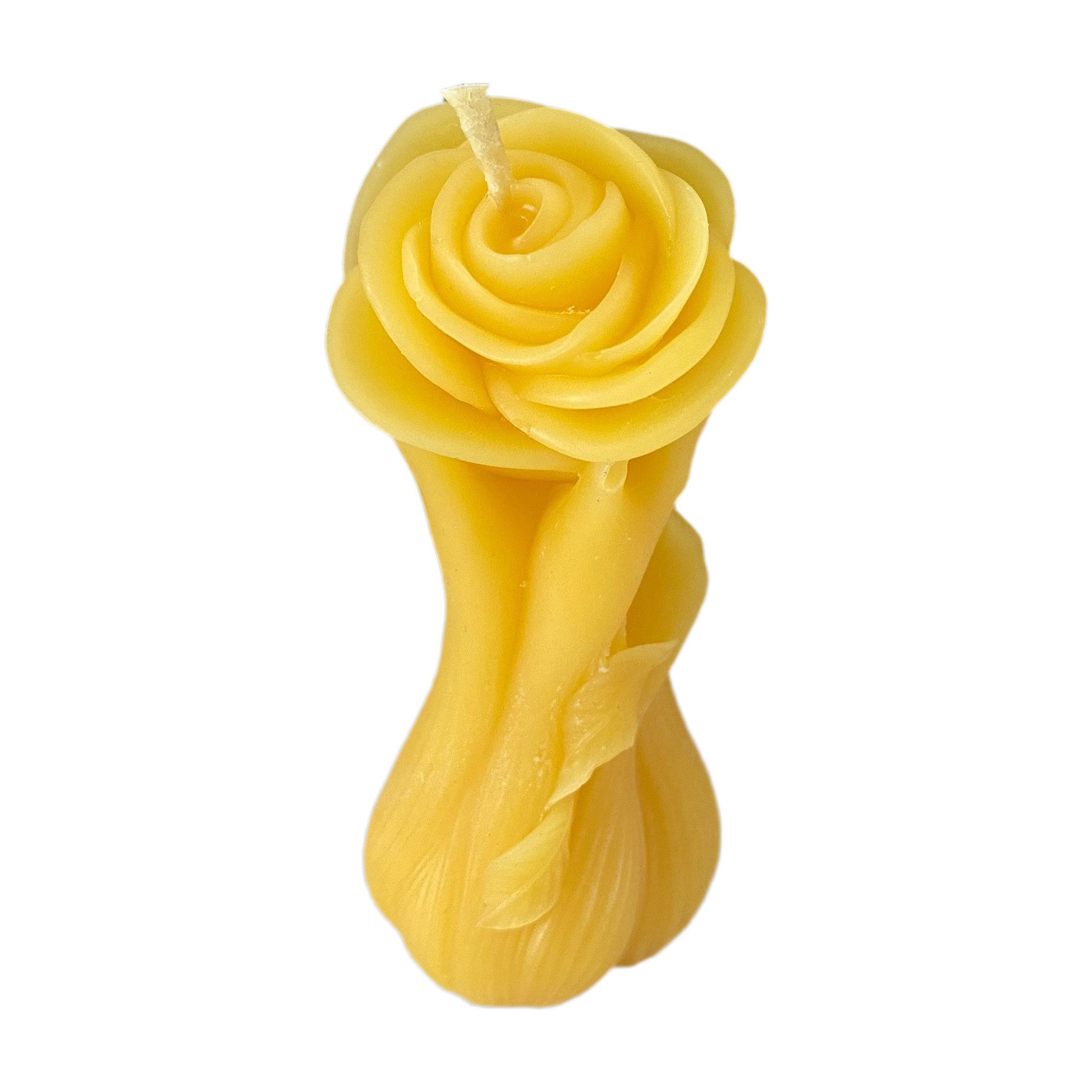 Aspinaworld Bienenwachskerze Rosenkerze in Hand 10 cm natur – schmal, 4 cm breit (1-tlg)