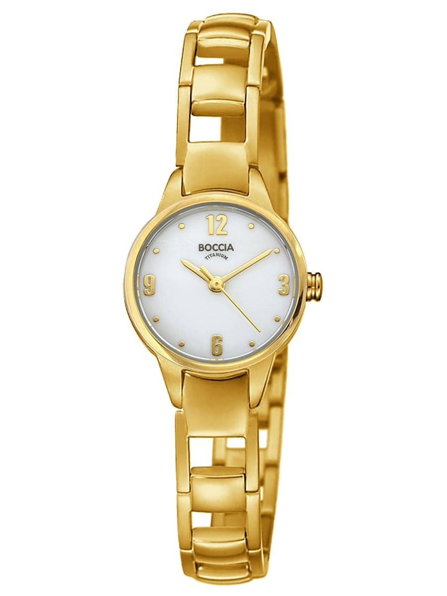 Boccia Quarzuhr Quarz Titan Goldfarben