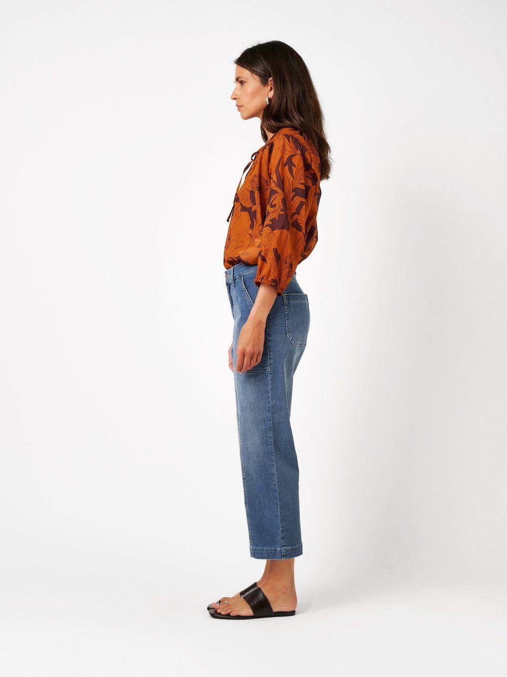 TONI 7/8-Jeans mit Stretch und im Cargo-Stil
