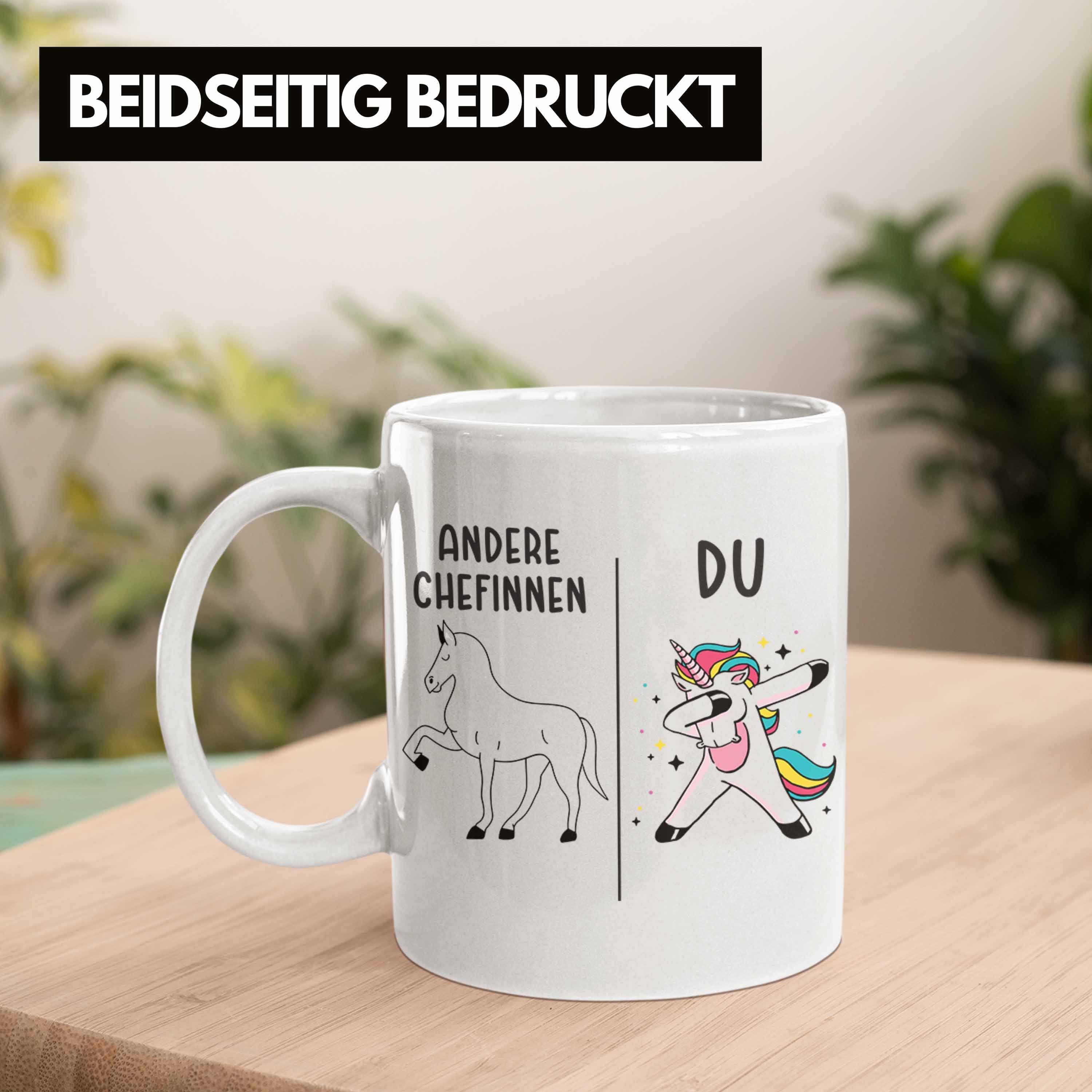 Geschenk Tasse weiss Lustig Lieblingschefin Beste Trendation Trendation Geburtstag Spruch - Weihnachten Tasse Chefin