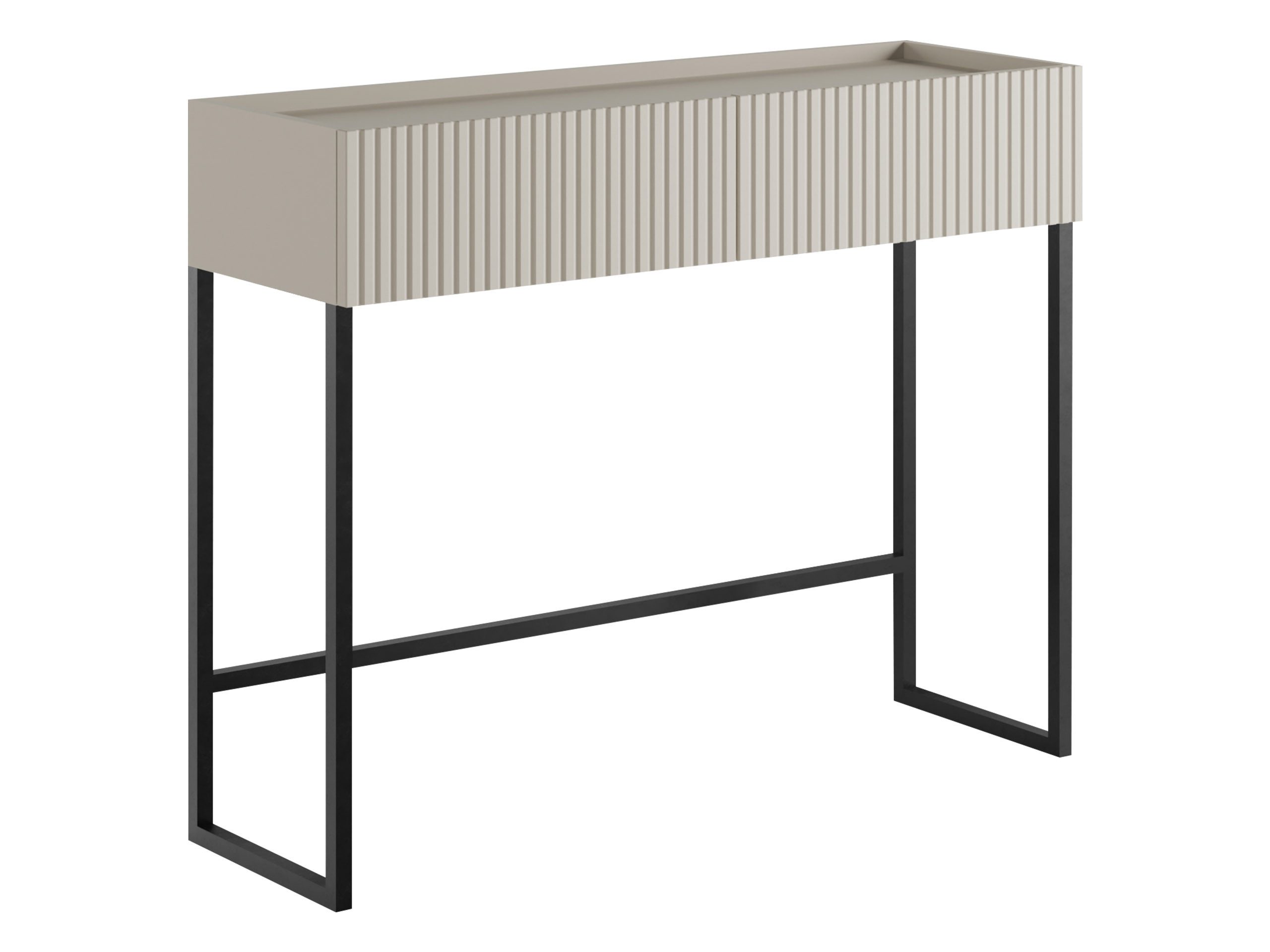 MIRJAN24 Konsolentisch Como 2SZ (mit zwei Schubladen), Beine aus Metall