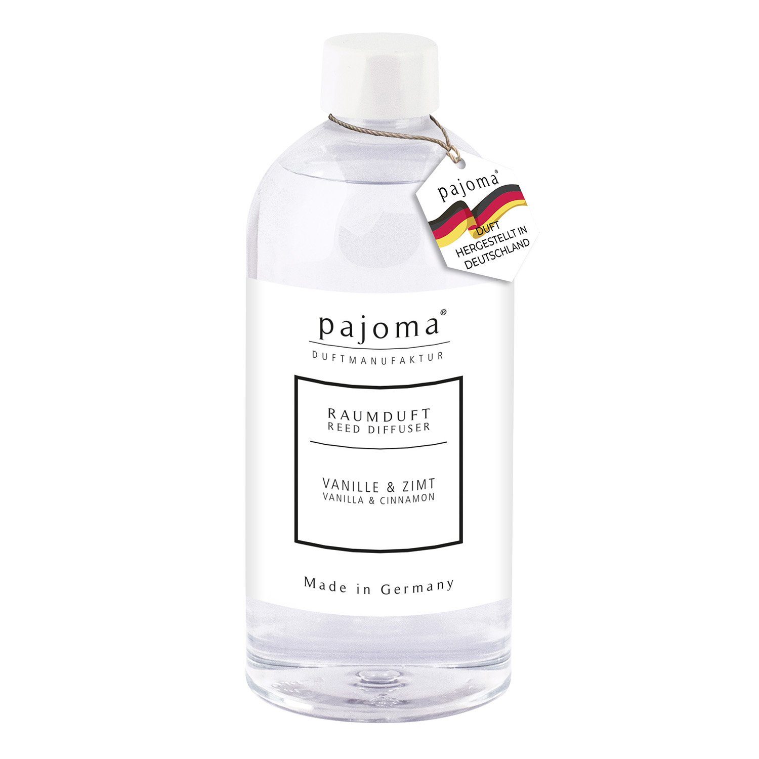 pajoma® Raumduft-Nachfüllflasche Vanille & Zimt, 500 ml, Nachfüller für Raumduft-Behälter Vanille-Zimt