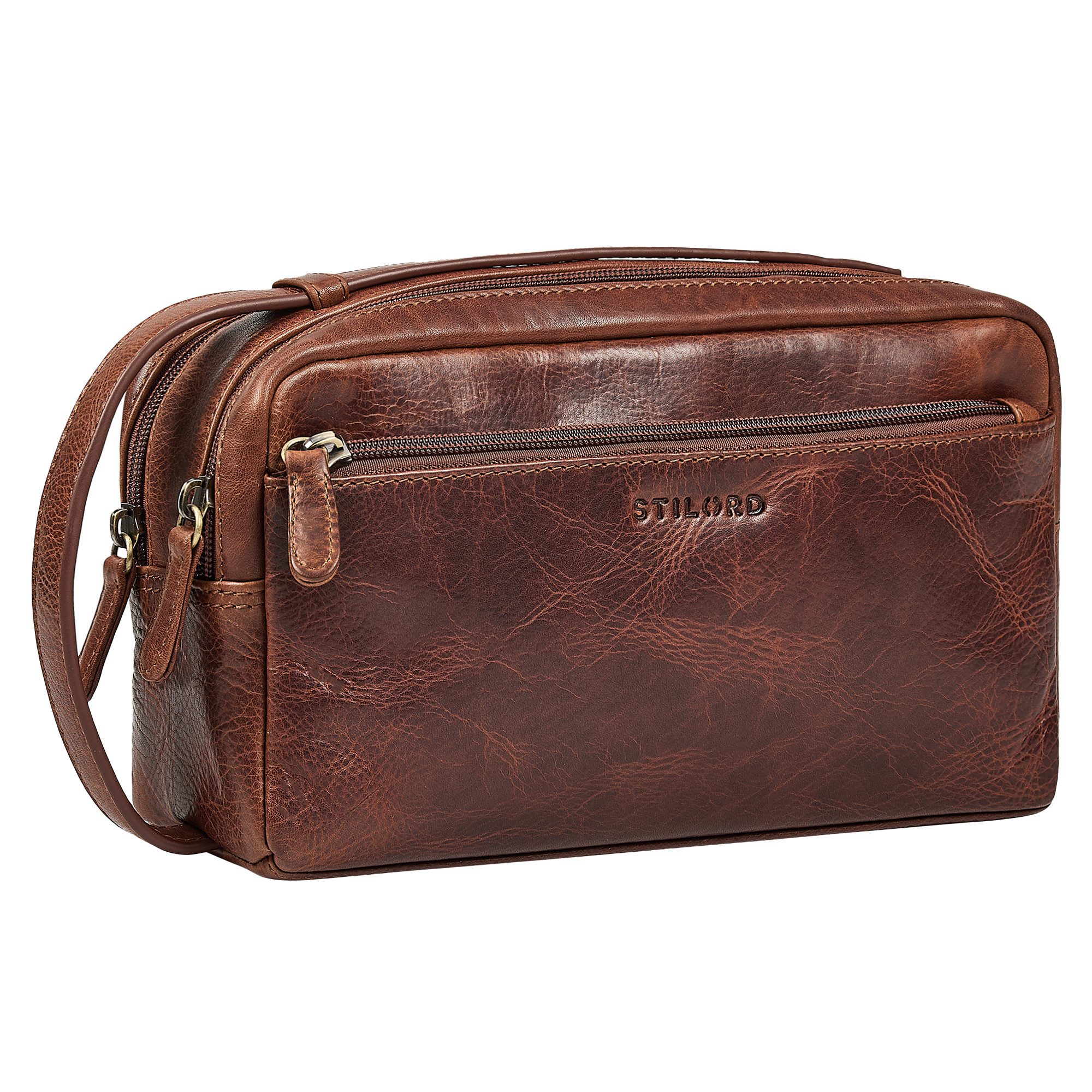 STILORD Handtasche "Bran" Handgelenktasche Herren Leder Groß Clutch Echtleder Vintage