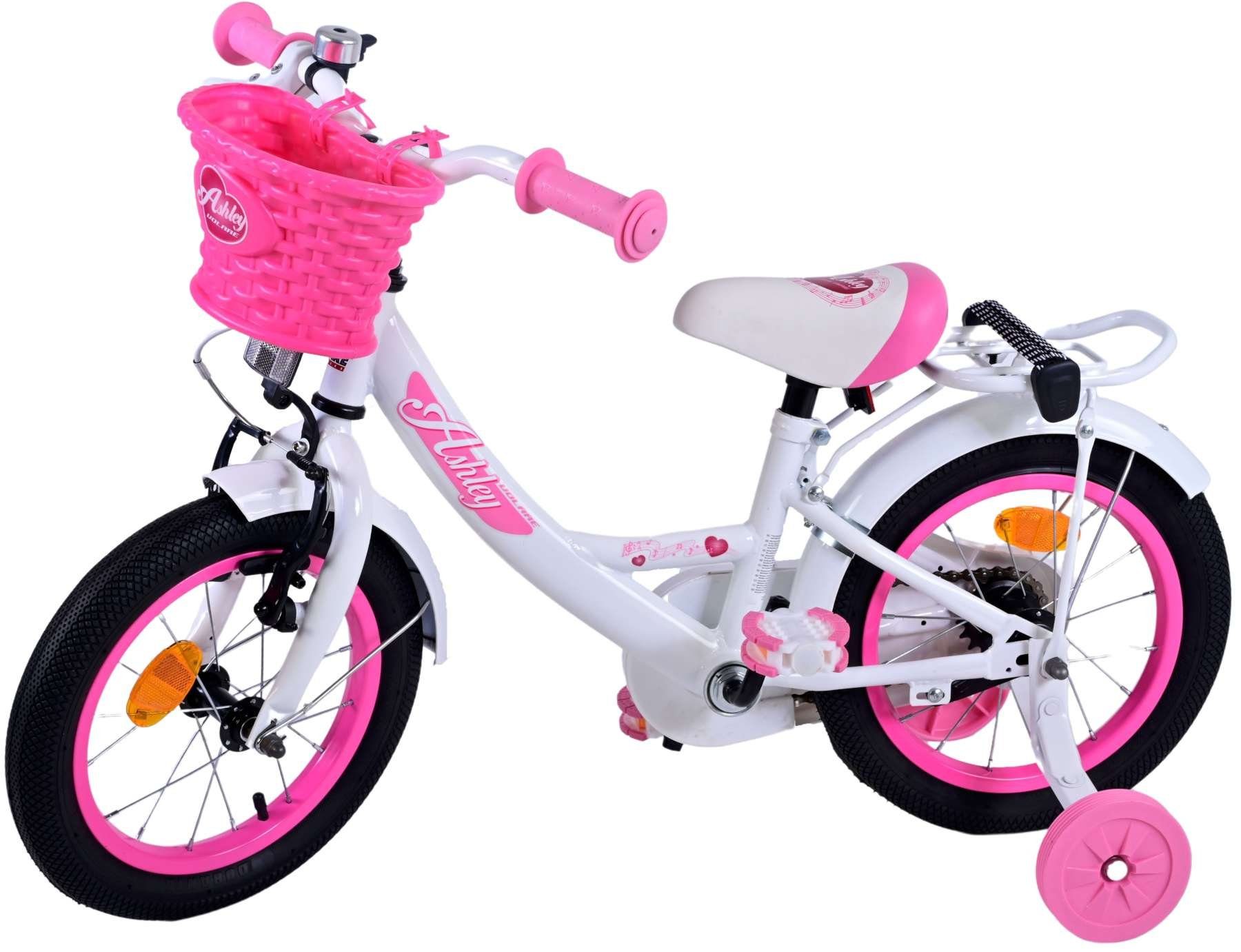 TPFSports Kinderfahrrad Volare Ashley + - Mädchen Handbremse, 1 Zoll Fahrrad Sicherheitsgriffe), mit Zoll (Mädchen Rücktritt Fahrrad Laufrad 14 Stützräder Rutschfeste Kinderrad Gang, Kinder 14 mit