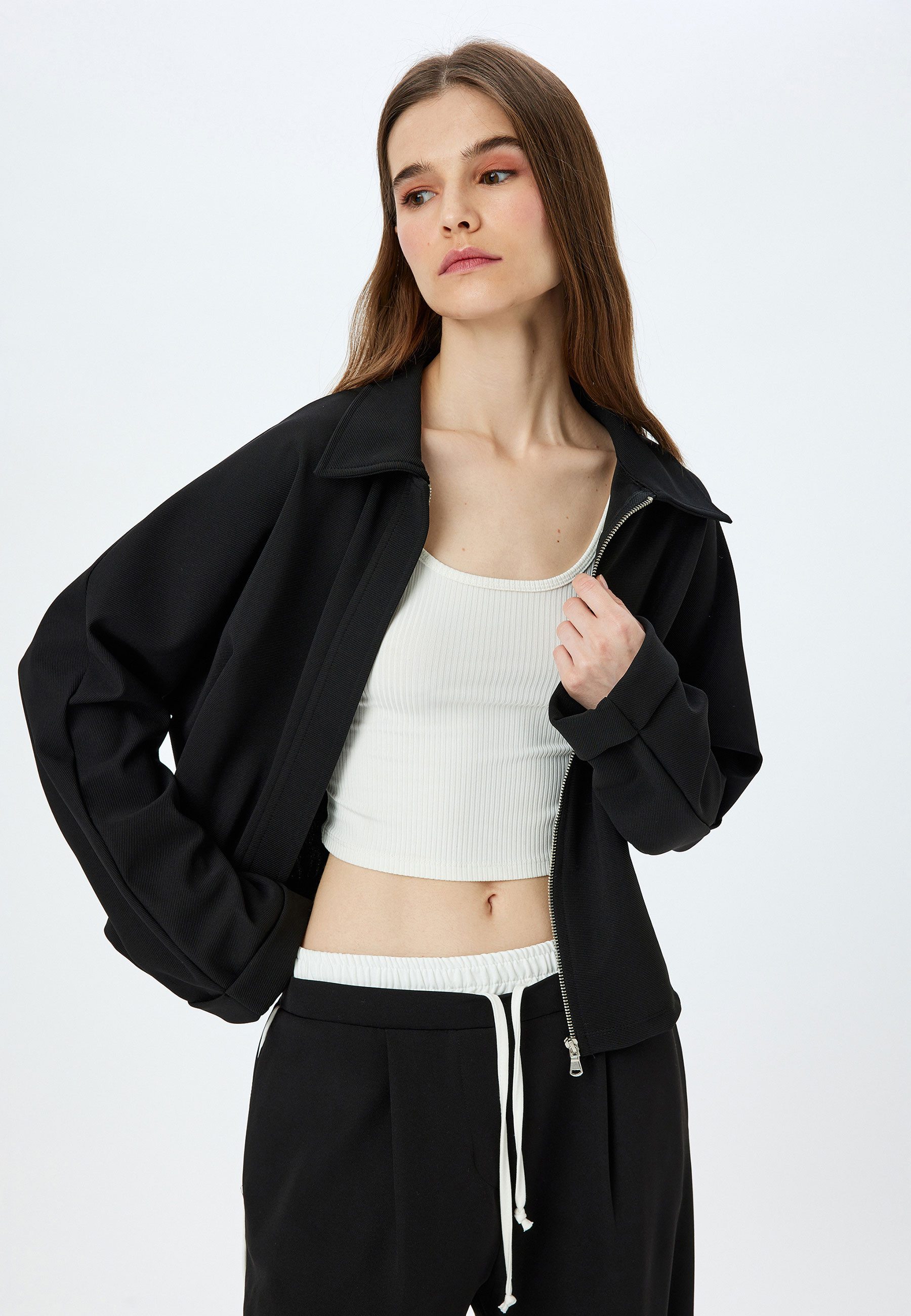 Koton Jerseyblazer Relax Mit Reißverschlussdetail Jerseyblazer günstig online kaufen