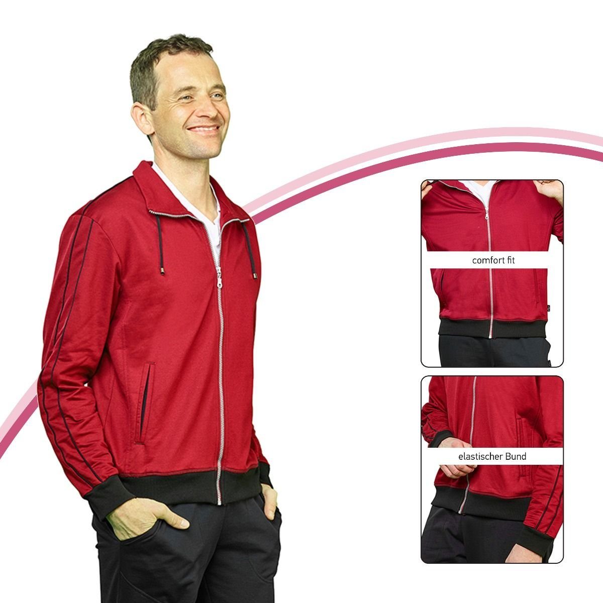 Authentic Klein Sweatjacke Herren Sport- und Freizeitjacke aus 100% Baumwolle