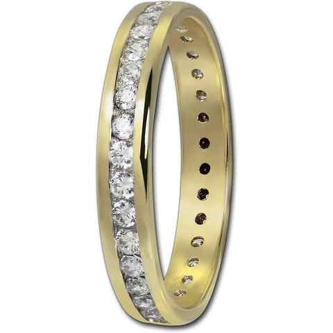 GoldDream Goldring GoldDream Ring Damen Gr. 58 Gold 8K (Fingerring), Damen Ring Echtgold, 333er Gelbgold, gold, weiß, Zirkonia