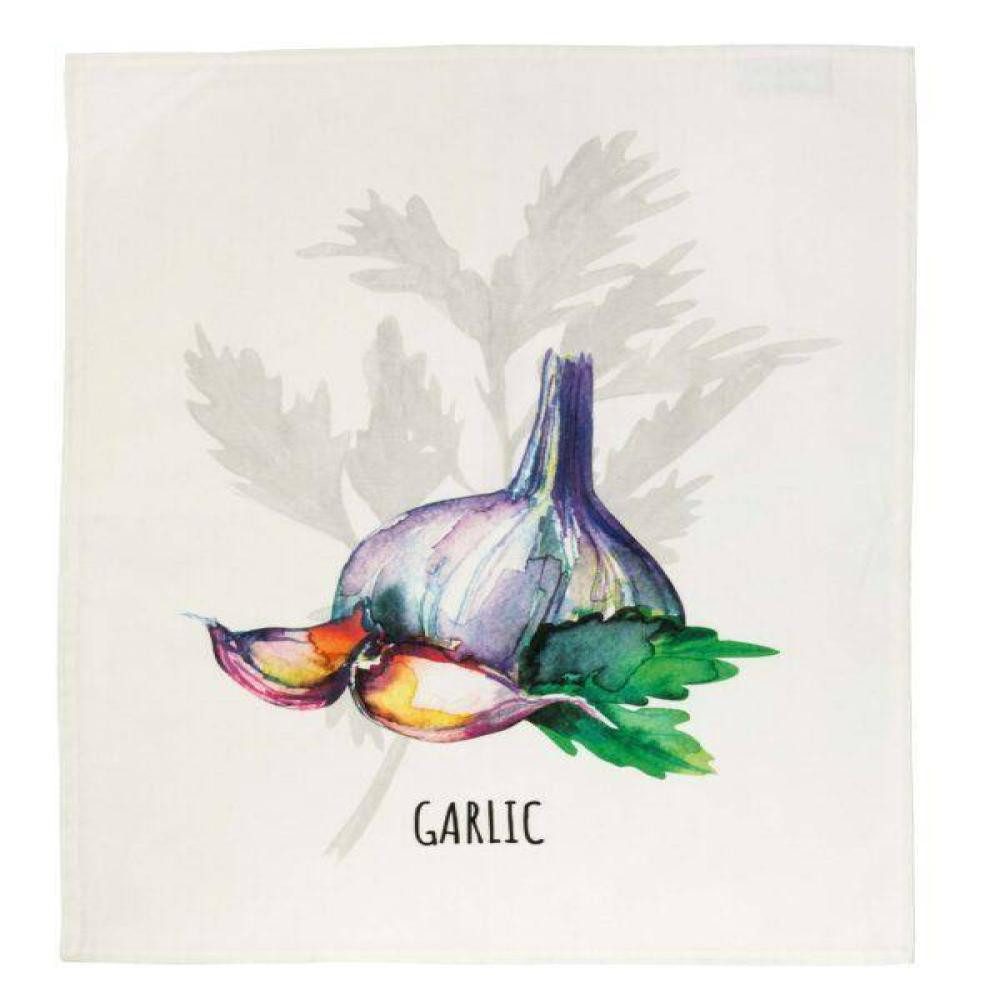 PICHLER Geschirrtuch Garlic, (1x Geschirrtuch 50 x 70 cm), aus 100% Baumwolle
