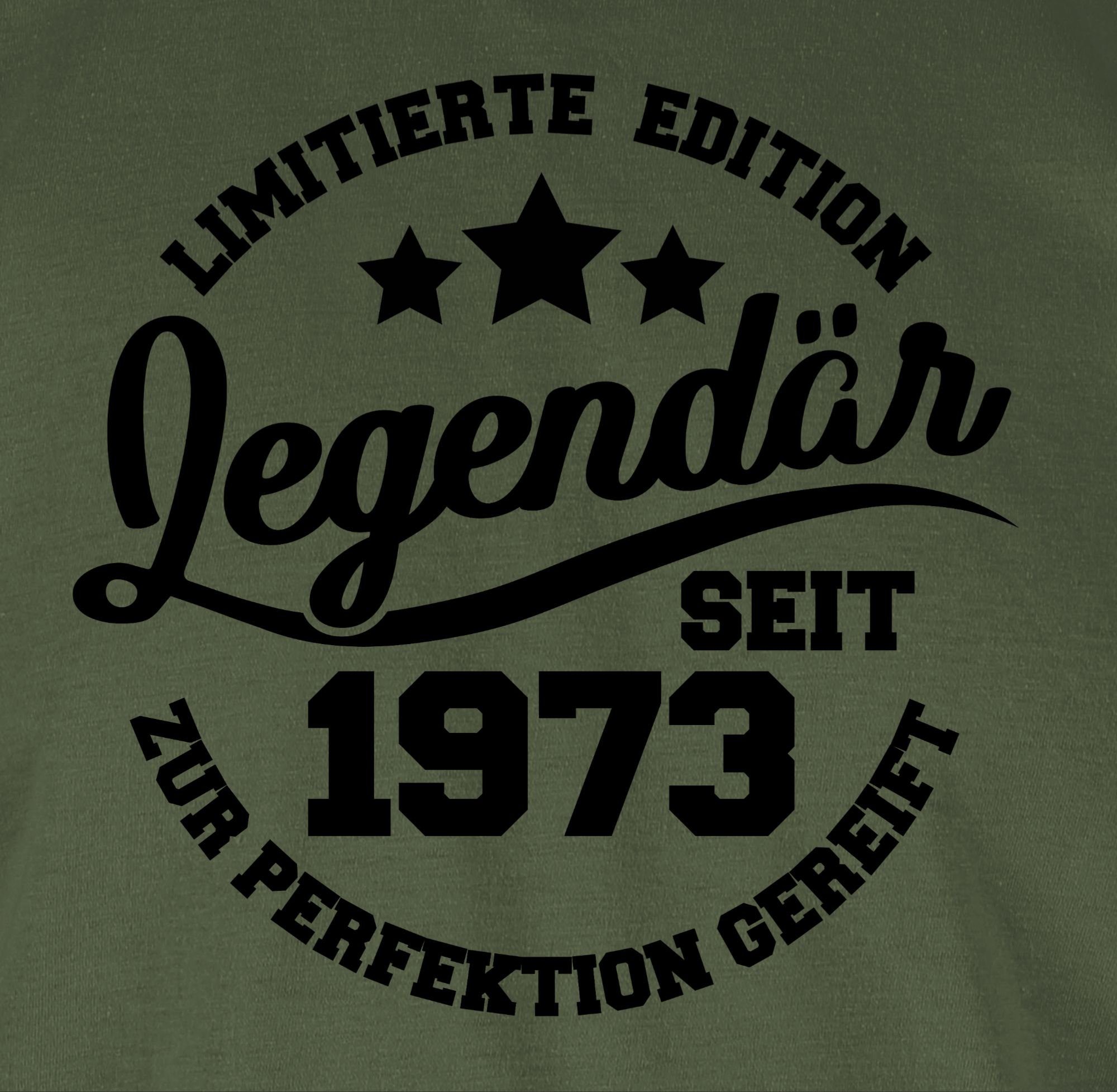 Grün Army T-Shirt 1973 Geburtstag seit 3 Legendär 50. Shirtracer