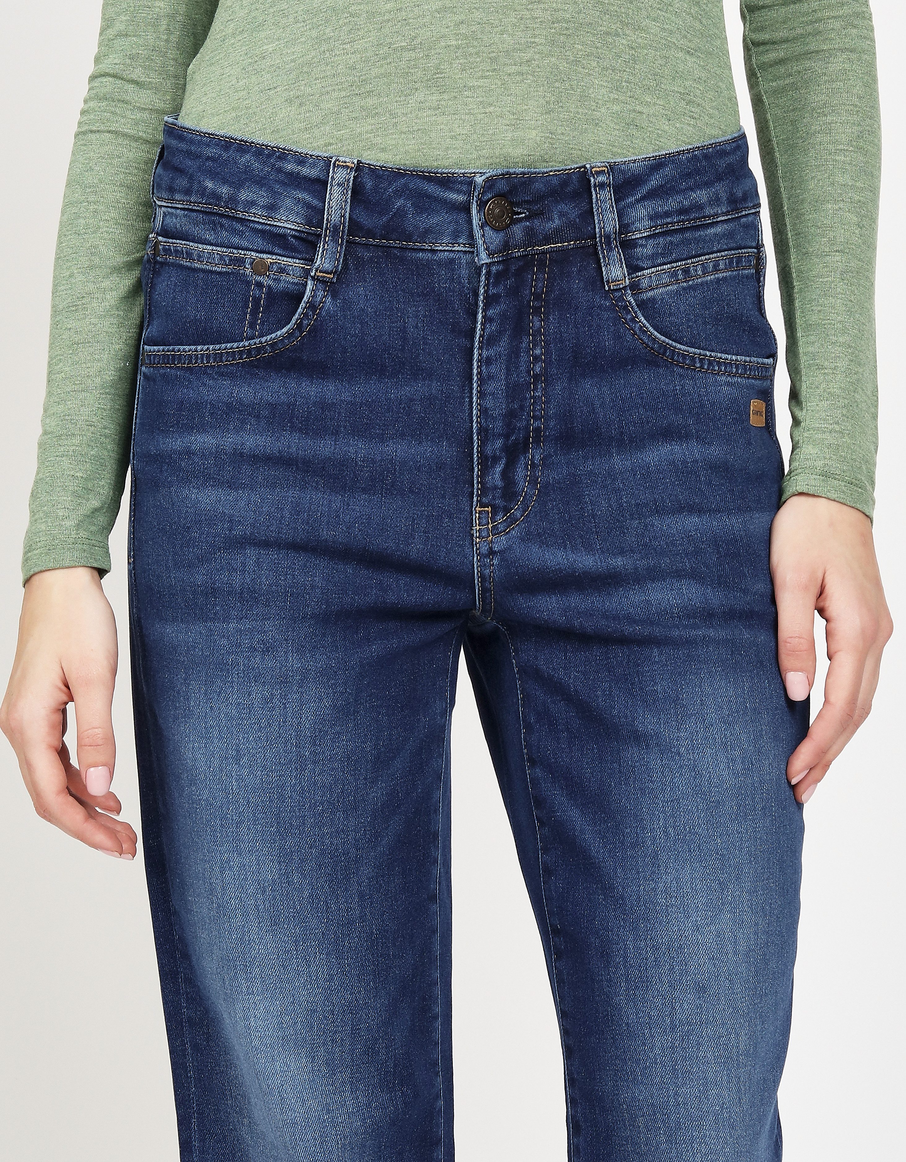 GANG Straight-Jeans 94SOLEY exklusives Design ohne Turn-up am Beinabschluss