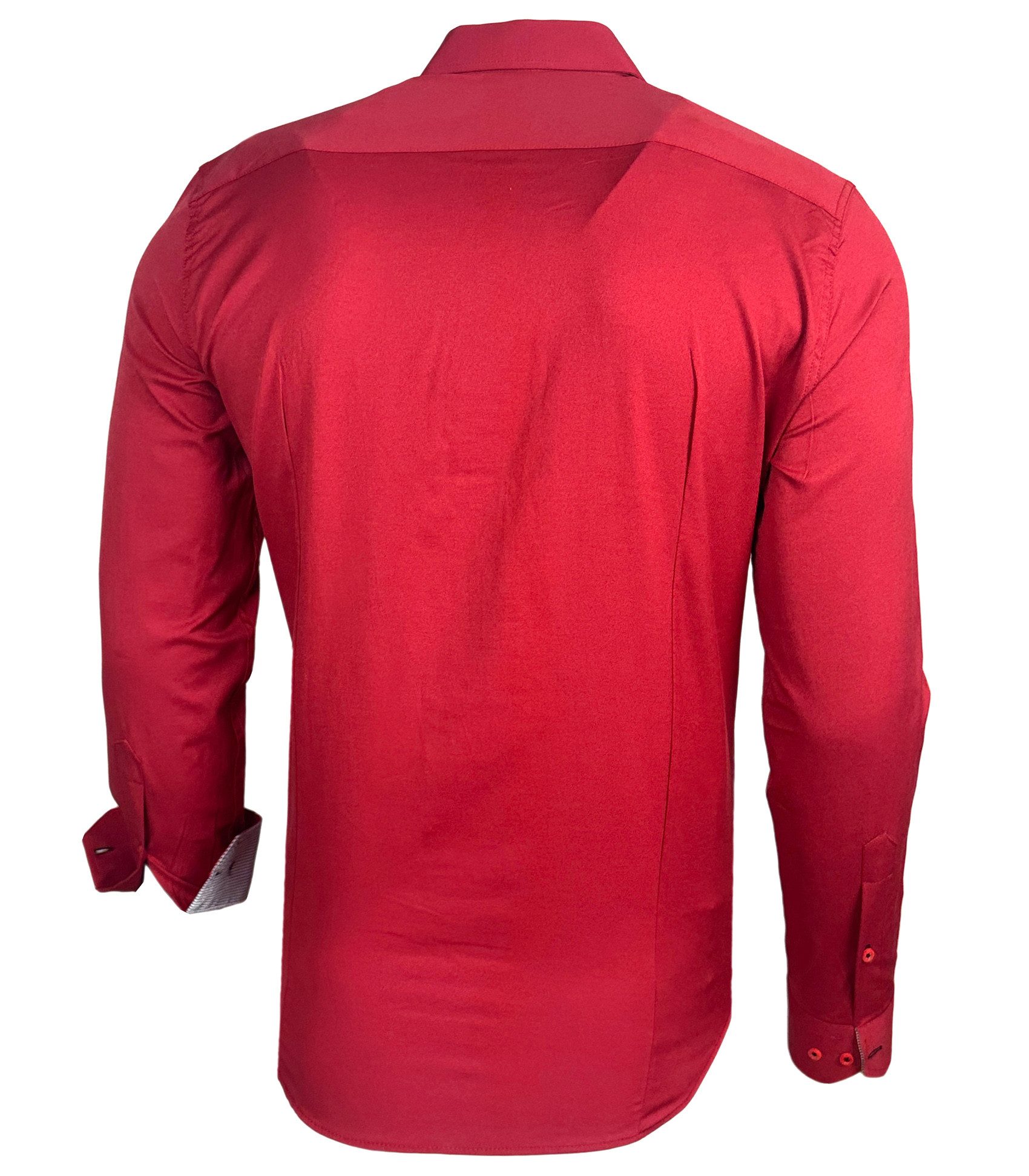 Baxboy Langarmhemd Baxboy Herren Hemd Kentkragen Hemden Slim Fit Anzug Kontrasten B 507 – Bild 5 von 5