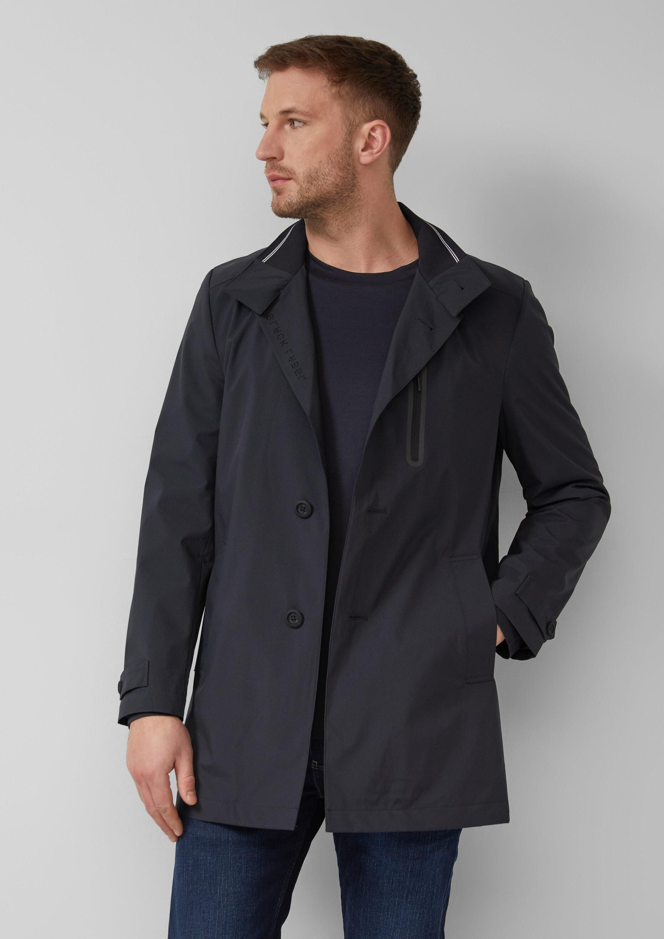 s.Oliver Funktionsmantel Outdoor-Mantel Wasserabweisender Outdoor-Mantel mit Stehkragen