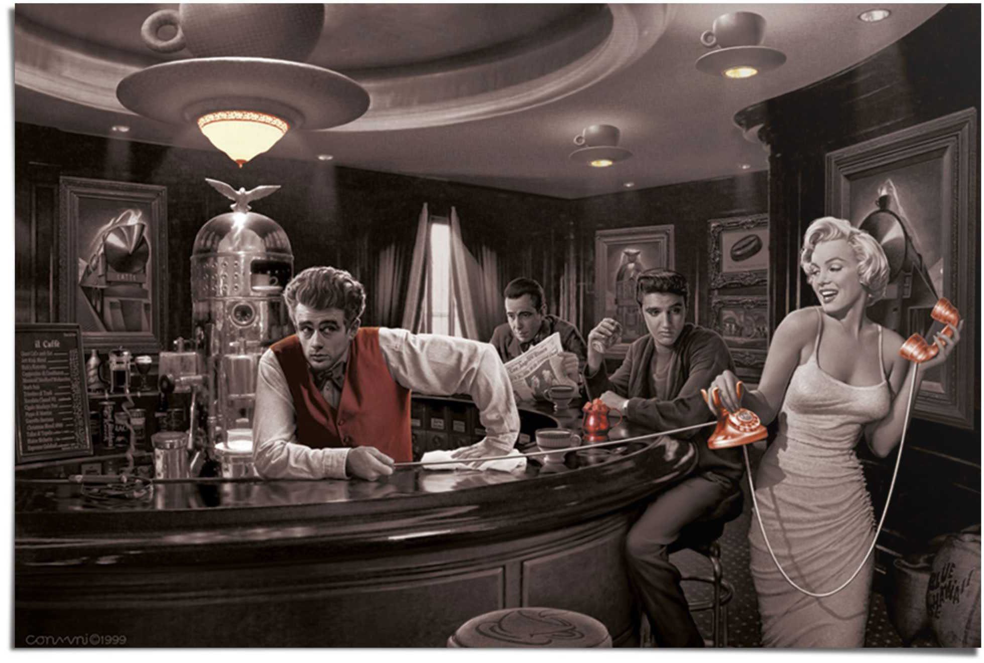 Reinders! Poster »Java Dreams Monroe, Dean, Presley, Bogart«, (1 Stück)-Otto