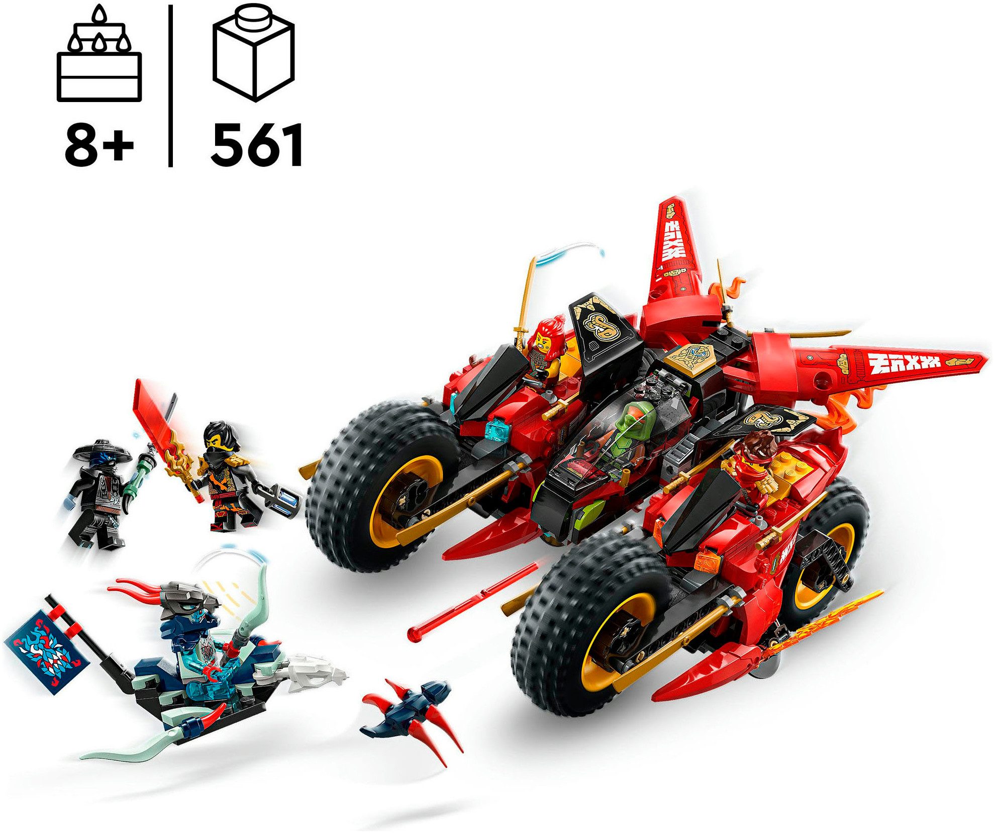 LEGO® Ninja-Actionflitzer (71844), LEGO Ninjago Konstruktionsspielsteine, (561 St), Made in Europe