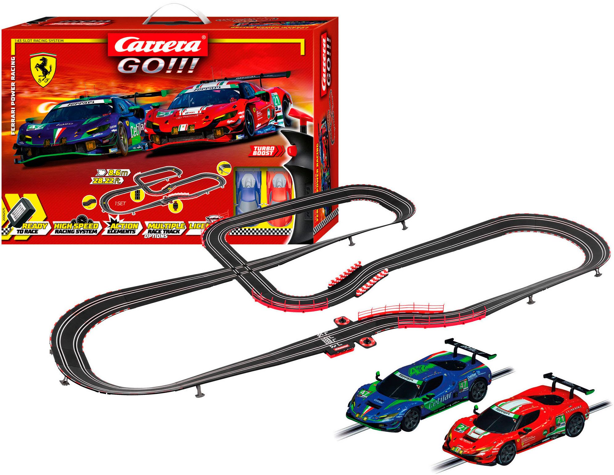 Autorennbahn Carrera GO!!! - Ferrari Power Racing