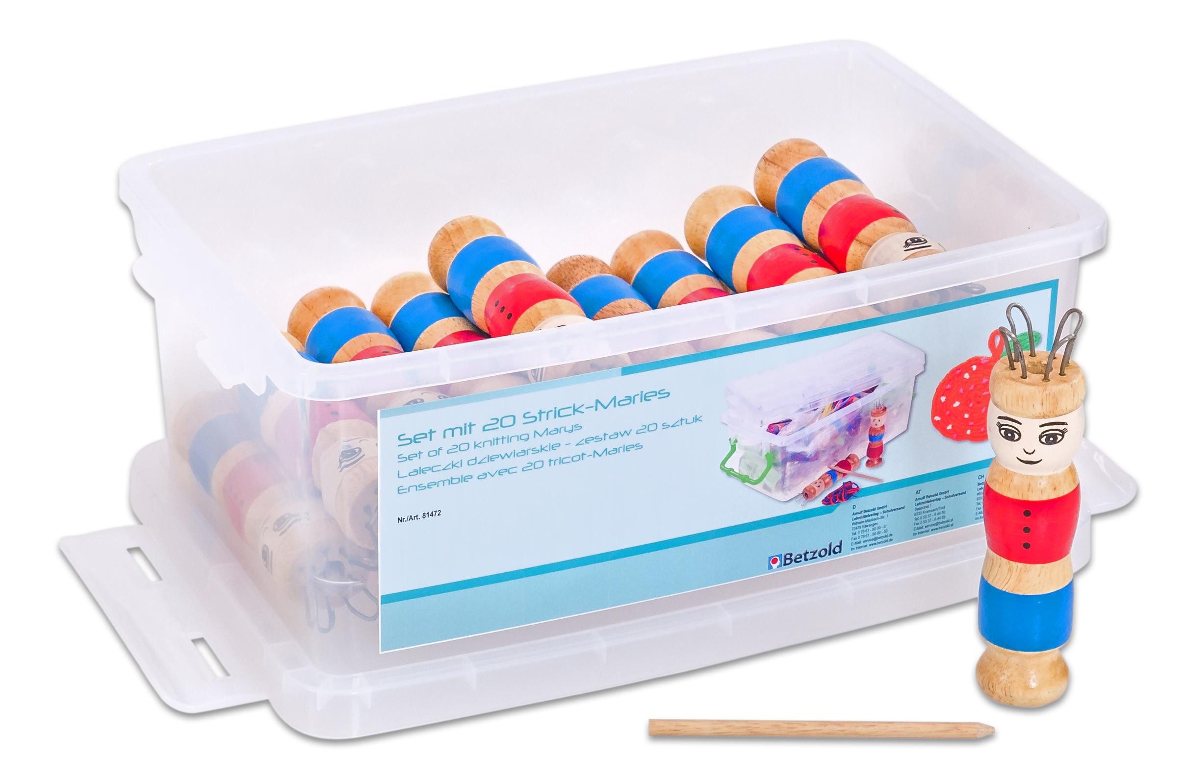 Betzold Stricknadeln 20 Strick-Maries, inkl. Aufbewahrungsbox