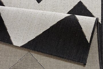 Teppich In- & Outdoorteppich Unique schwarz/creme, NORTHRUGS, rechteckig, Höhe: 8 mm