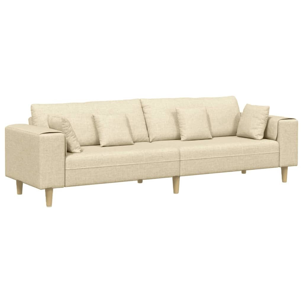 vidaXL Sofa Stoffsofa mit Kissen Creme günstig online kaufen
