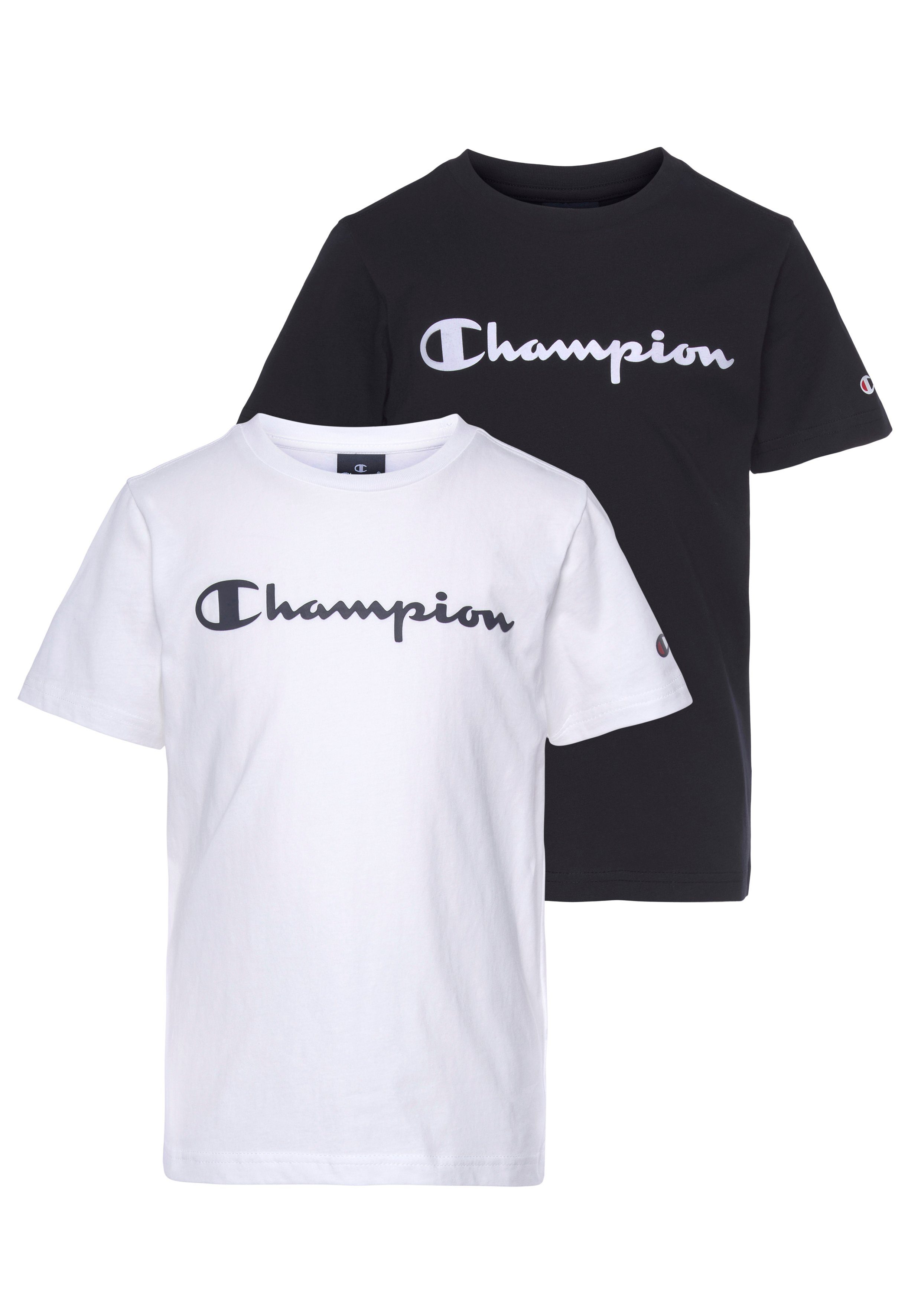 Beliebte Artikel T-Shirt Crewneck für Kinder 2Pack - Champion T-Shirt schwarz-weiß