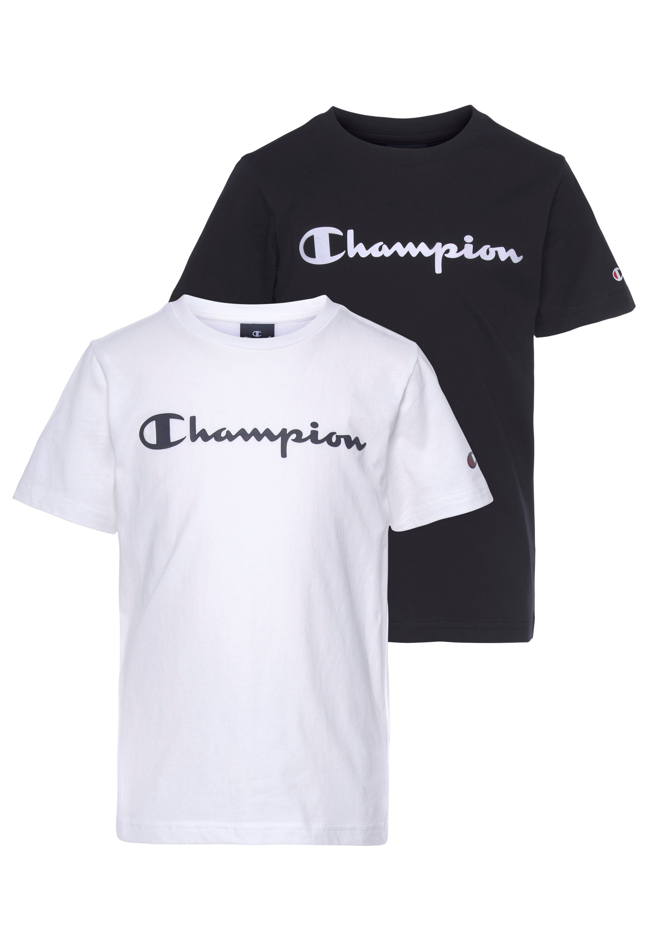 Champion T-Shirt 2Pack Crewneck T-Shirt - für Kinder schwarz-weiß