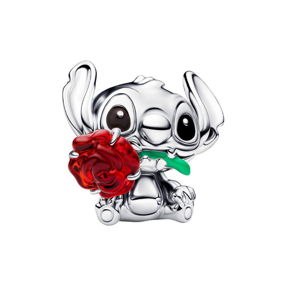 Pandora Charm-Einhänger 794378C01, Stitch mit roter Rose