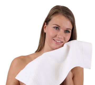 Betz Handtuch Set 10-TLG. Handtuch-Set Classic Farbe weiß und schwarz, 100% Baumwolle