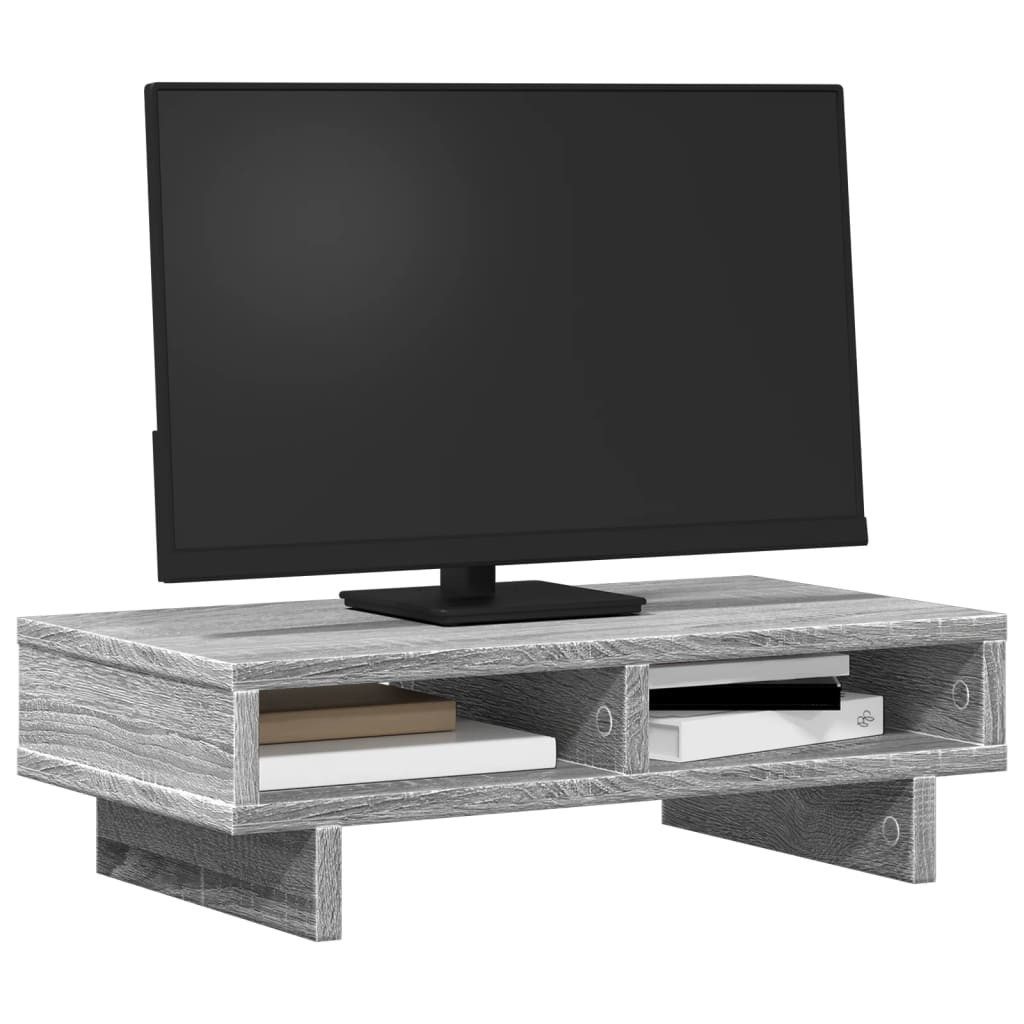 vidaXL Computertisch Monitorständer Grau Sonoma 50x27x15 günstig online kaufen