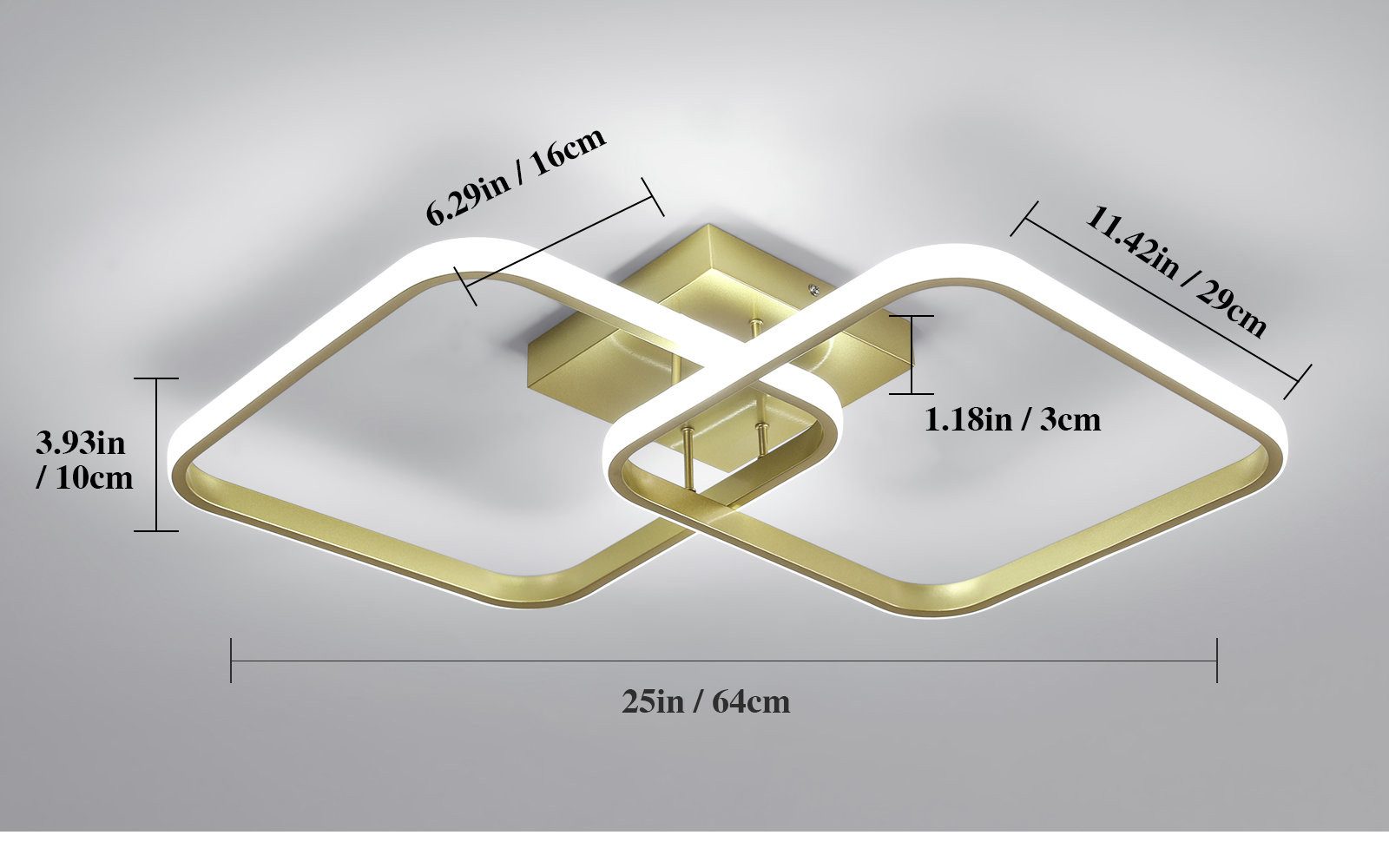 Goeco Deckenleuchte moderne LED-Deckenleuchte, 42 W 4725 lm, 6500K, LED-Lic günstig online kaufen
