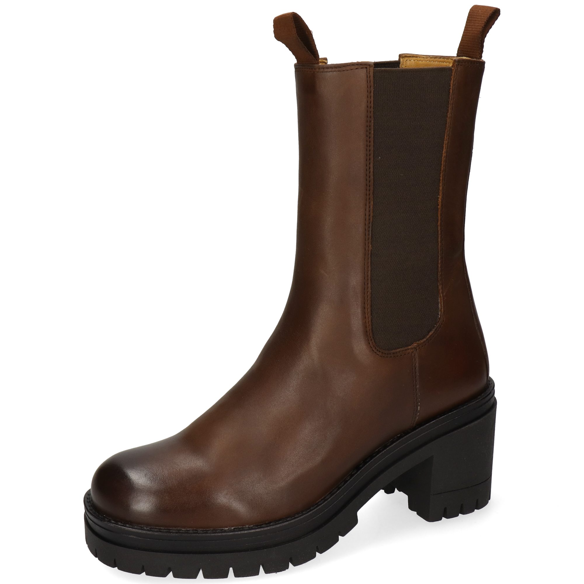 Melvin & Hamilton Keziah 1 Leder-Chelsea Boots für Damen Stiefelette Block-Absatz, Echtes Leder