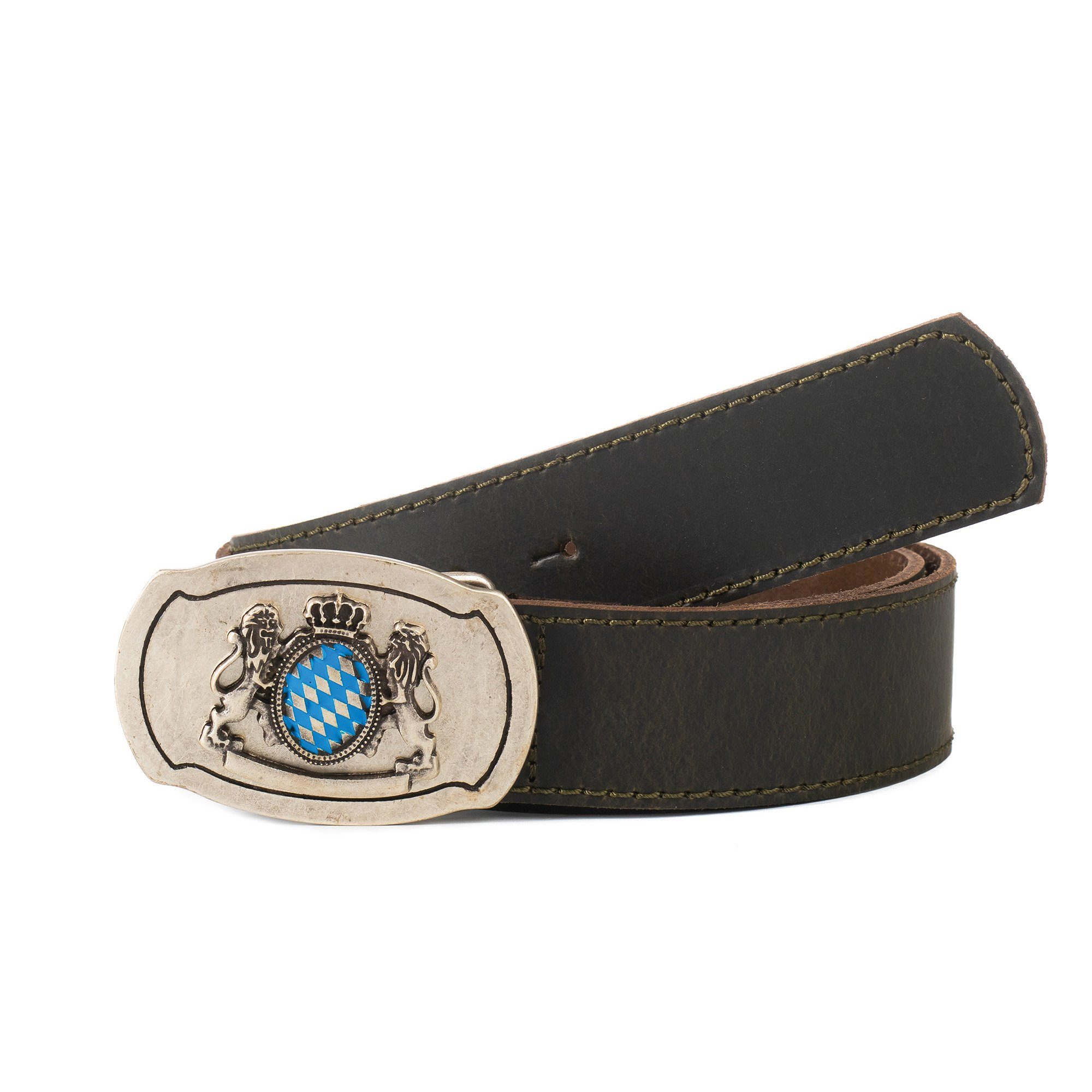 Der Trachtler Ledergürtel Trachtengürtel mit Bayernwappen MADE IN GERMANY günstig online kaufen