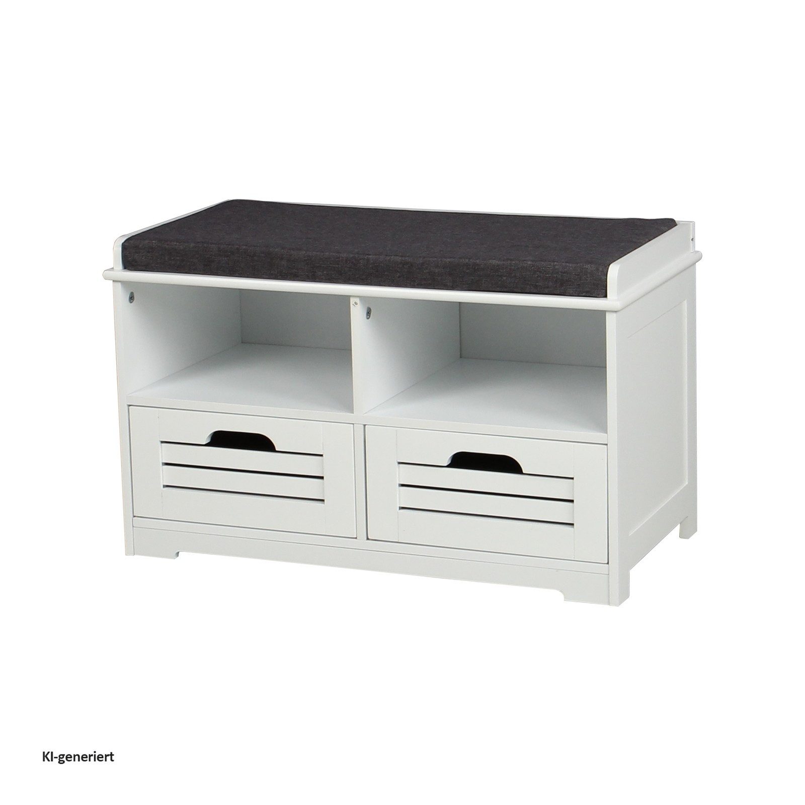 HTI-Living Schuhregal Schuhschrank weiß mit Sitzfläche, Stück 1-tlg., Schuhregal Schuhbank – Bild 3 von 3