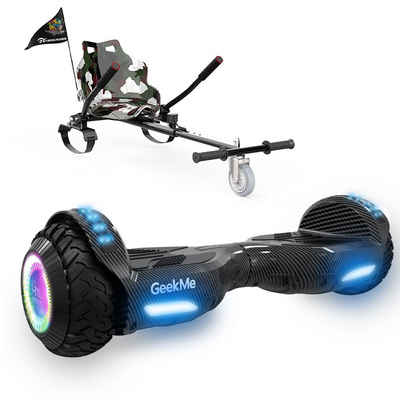 RCB Balance Scooter Kart GEEKME Z5 series Hoverboard mit Hoverkart 300W mit Bluetooth-Player, 12,00 km/h, 6.5" Hoverboard mit LED-Leuchter max.Geschwindigkeit 13km/h