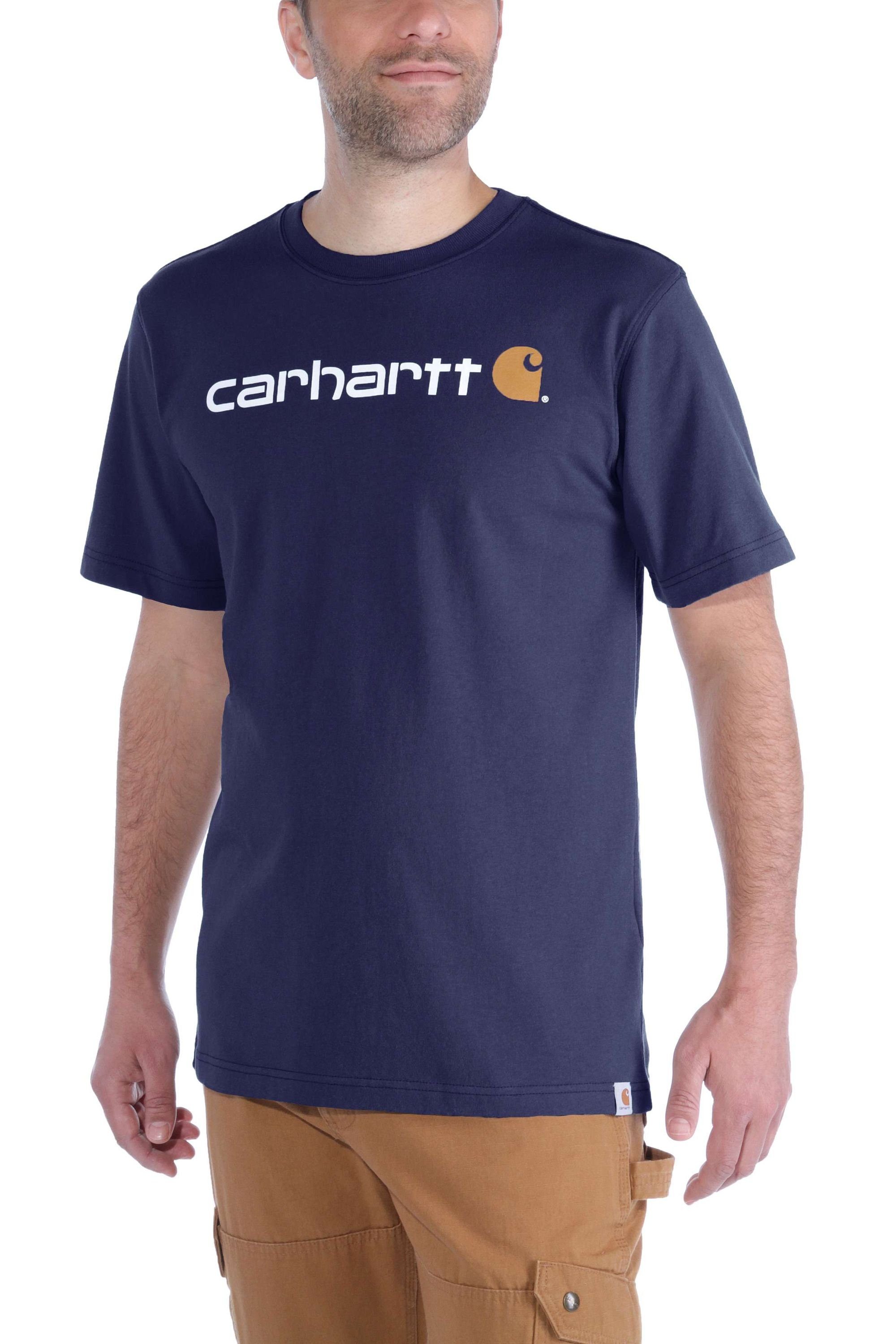 T-Shirt Carhartt S/S Carhartt 103361 (1-tlg) CORE navy LOGO T-SHIRT