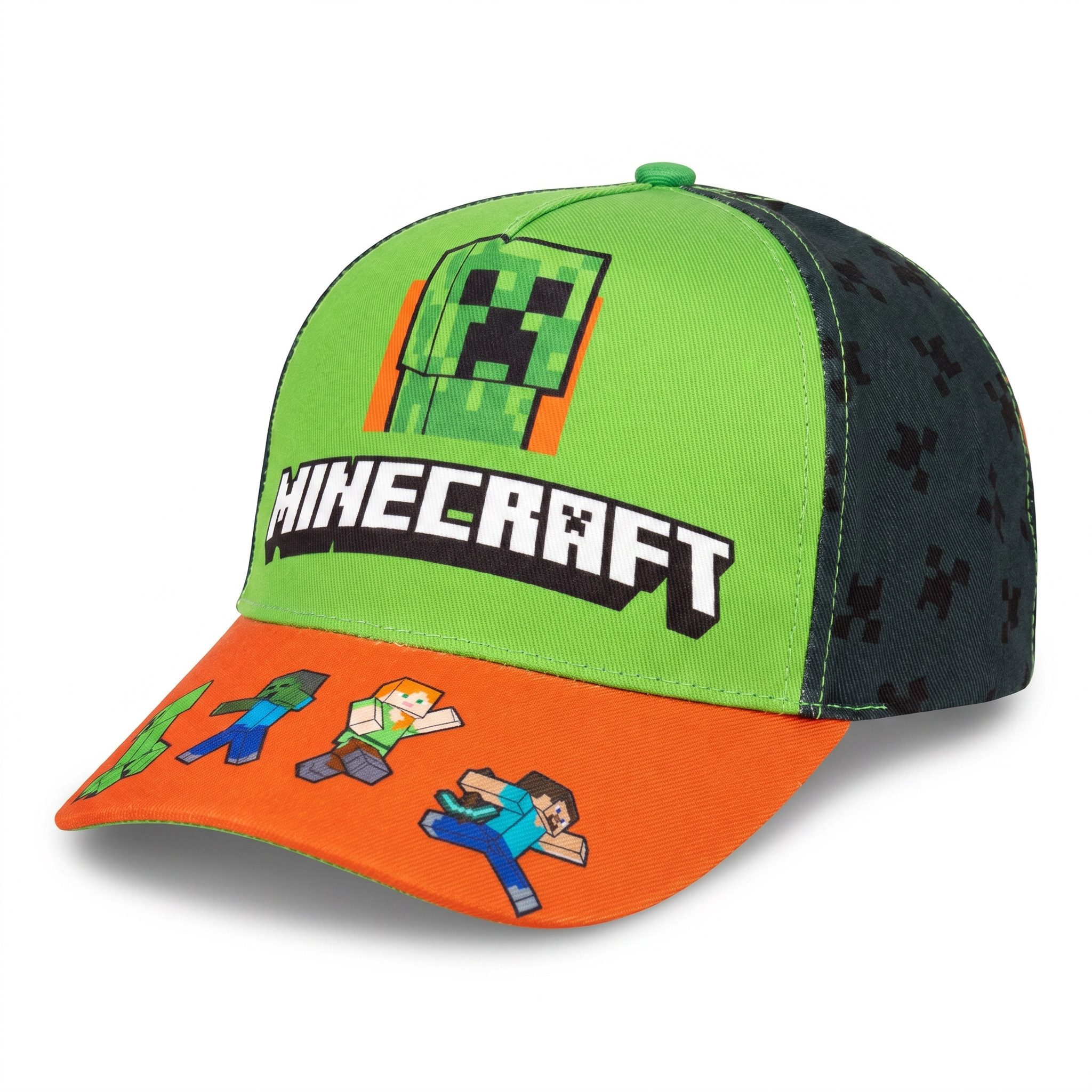 Minecraft Baseball Cap Minecraft Creeper Jungen Basecap Baseball Kappe Mütze Gr. 54 bis 56 (1-St)