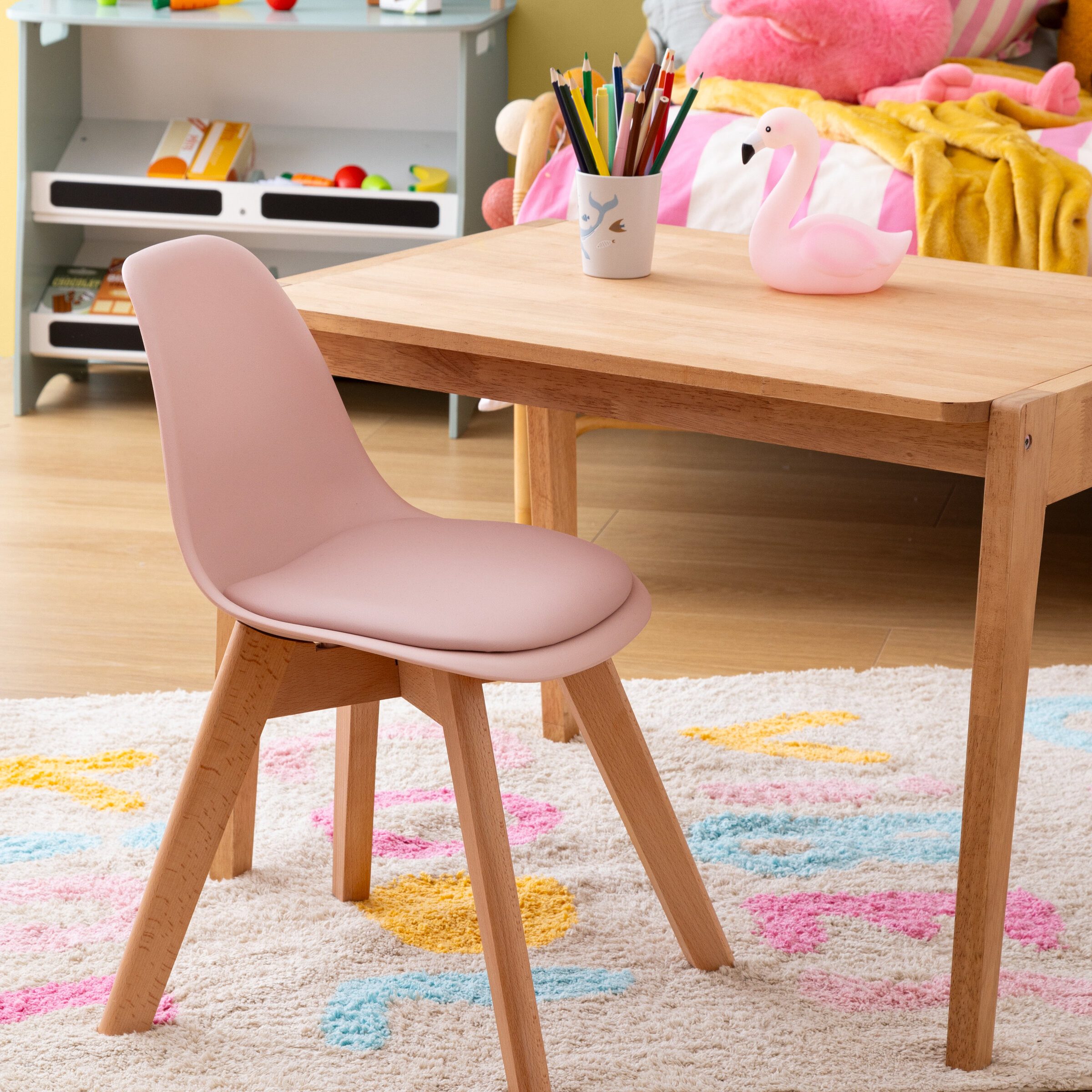 Atmosphera Créateur d'intérieur Hocker Skandinavischer Kinderstuhl MINI BAYA (1 Stk., Sitzhocker), funktional