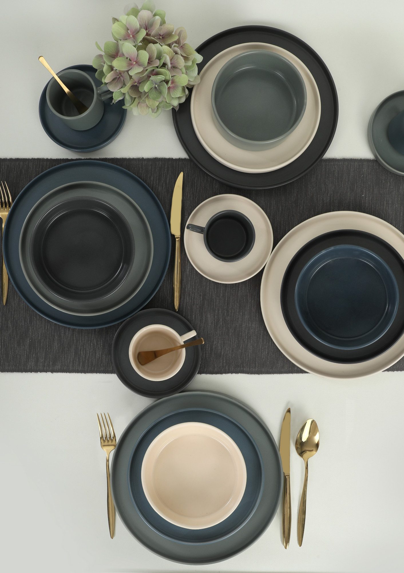 Hermia Concept Teller-Set 100% CERAMIC STONEWARE M1617 (20-tlg)