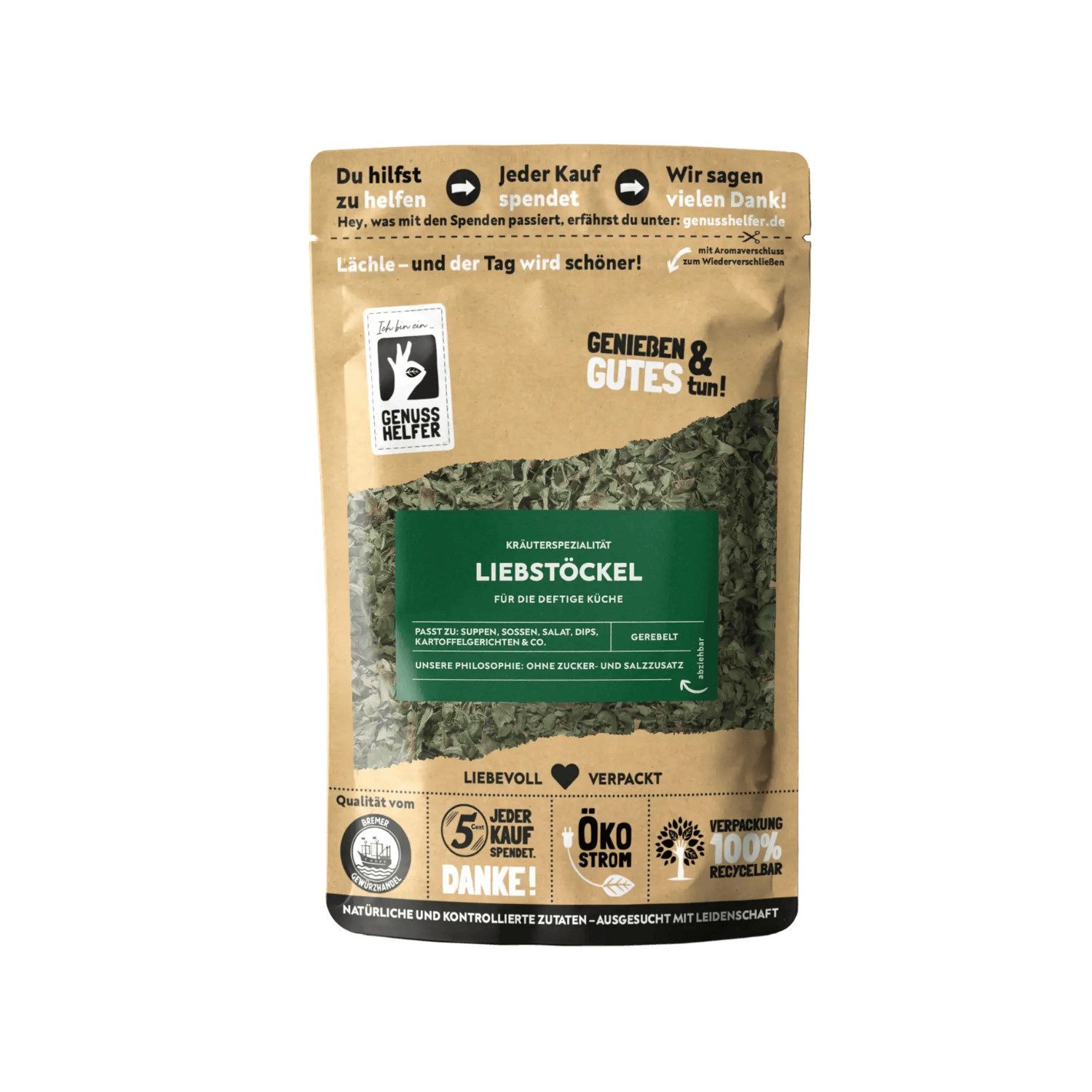 Bremer Gewürzhandel Gewürz Liebstöckel, gerebelt, 3er Pack, 120 g