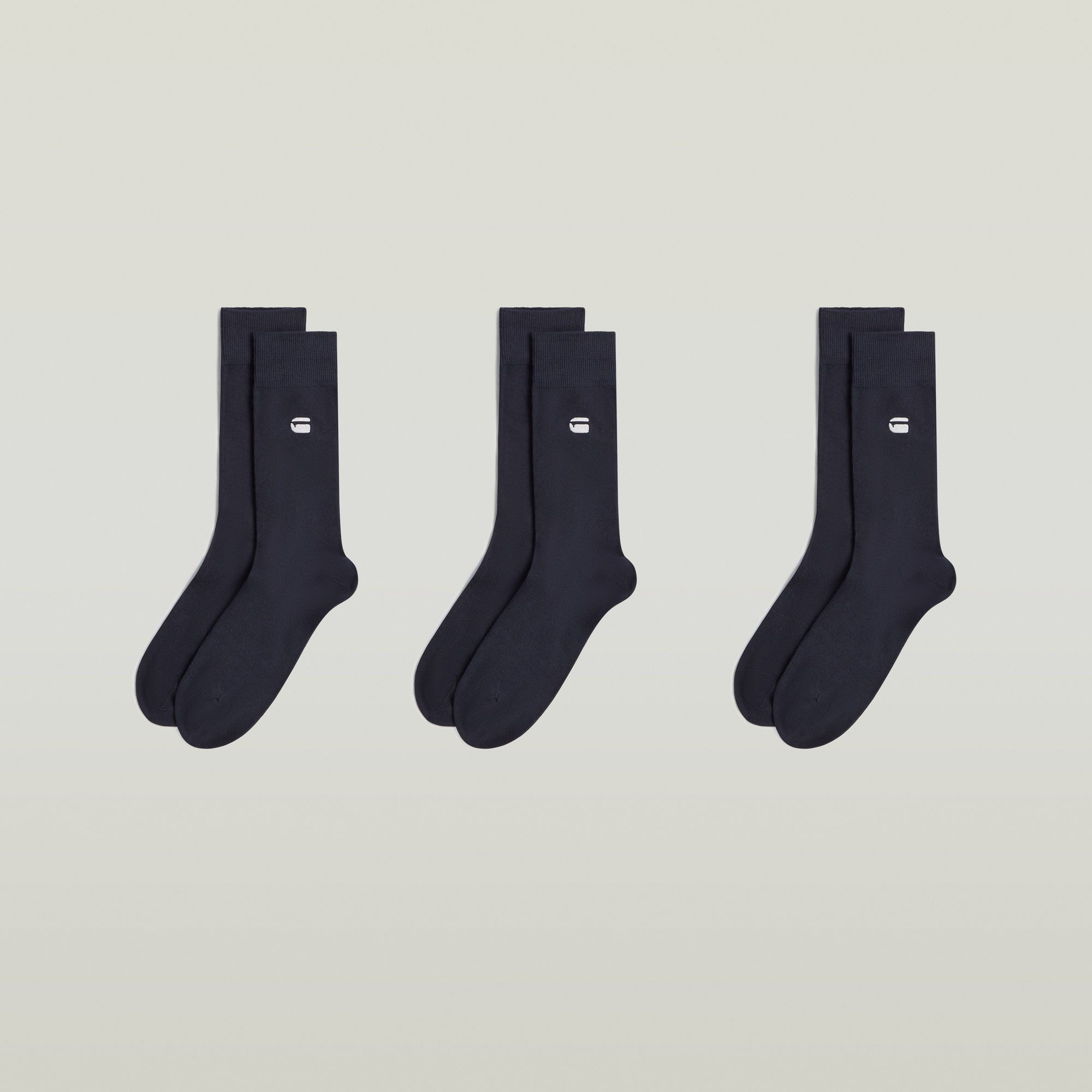G-STAR Socken SAGE, 3 PACK SOCKS (Packung, 3-Paar) unifarben mit Logostickerei