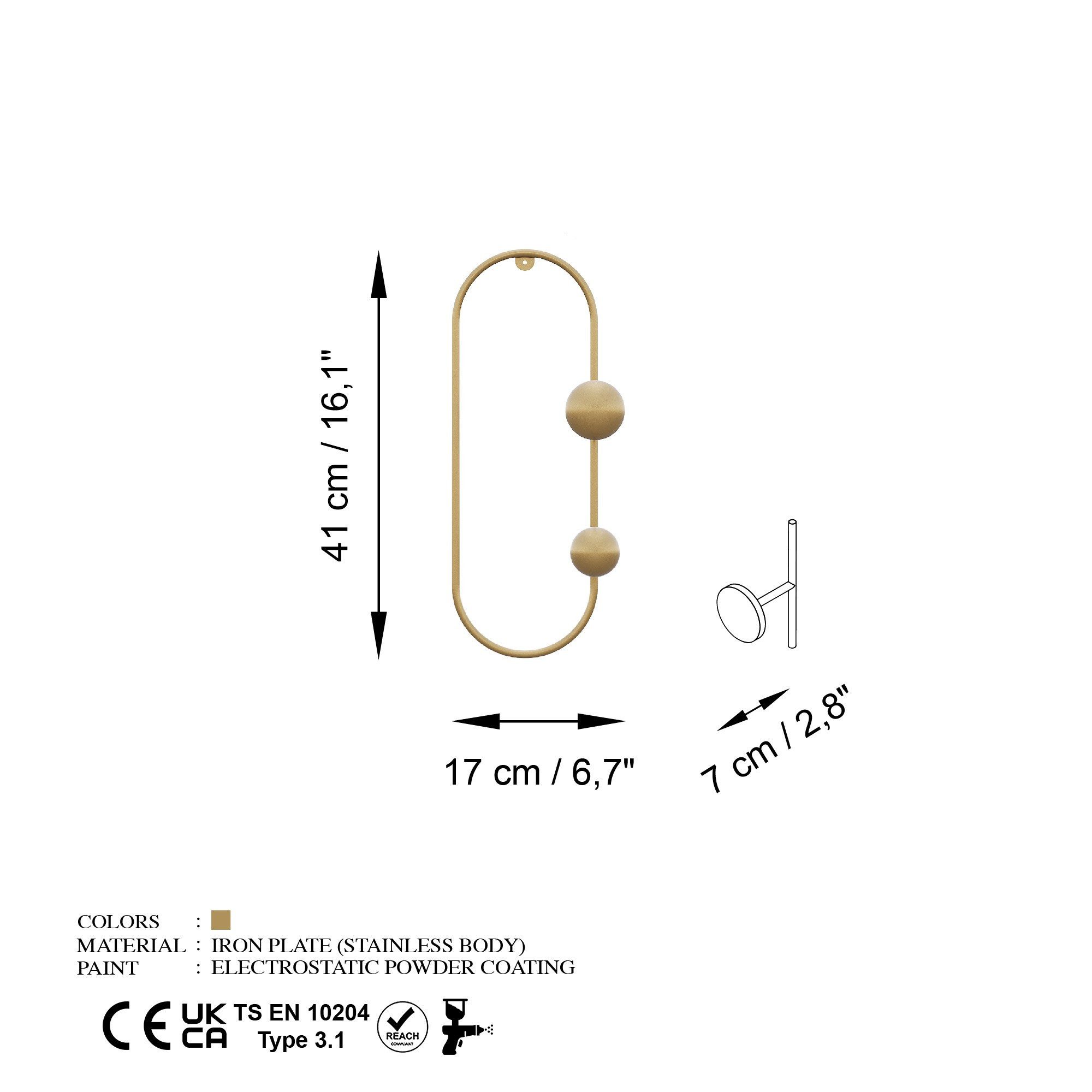 Skye Decor Handtuchhalter METAL BODY, 41 cm T1144